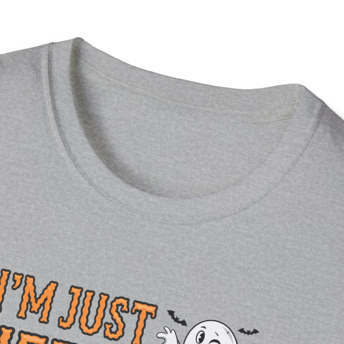 Halloween Ghost Graphic Tee, Unisex Softstyle T-Shirt, Funny Halloween Shirt, Fall Apparel, Spooky Party Outfit, Gifts for October