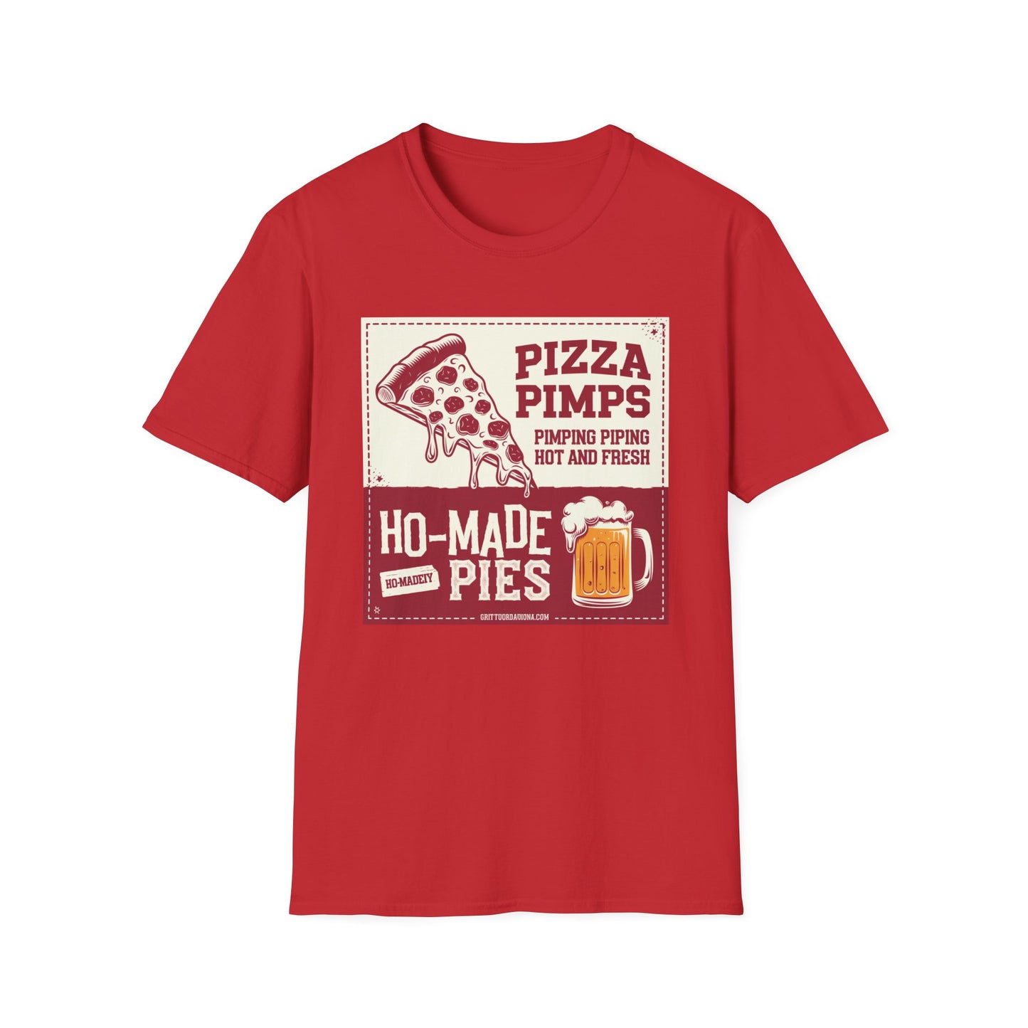 Pizza Pimps Unisex Softstyle T-Shirt - Fun Foodie Tee