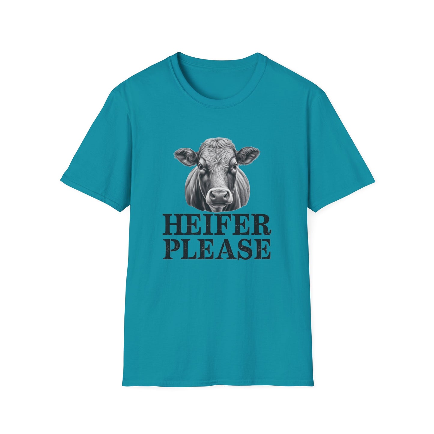 Heifer Please Unisex Softstyle T-Shirt - Fun Farm Animal Tee for Animal Lovers