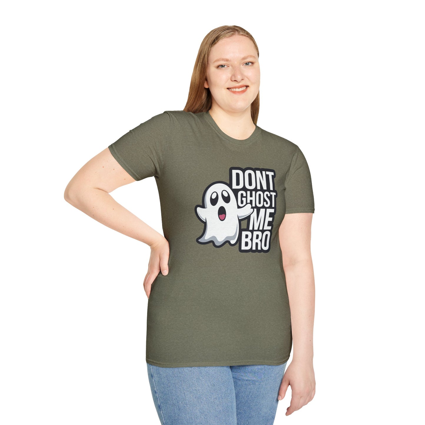 Funny Ghost T-Shirt | Don't Ghost Me Bro Tee | Halloween Gift, Casual Wear, Unisex Graphic Tee, Humor Shirt, Spooky Season Style