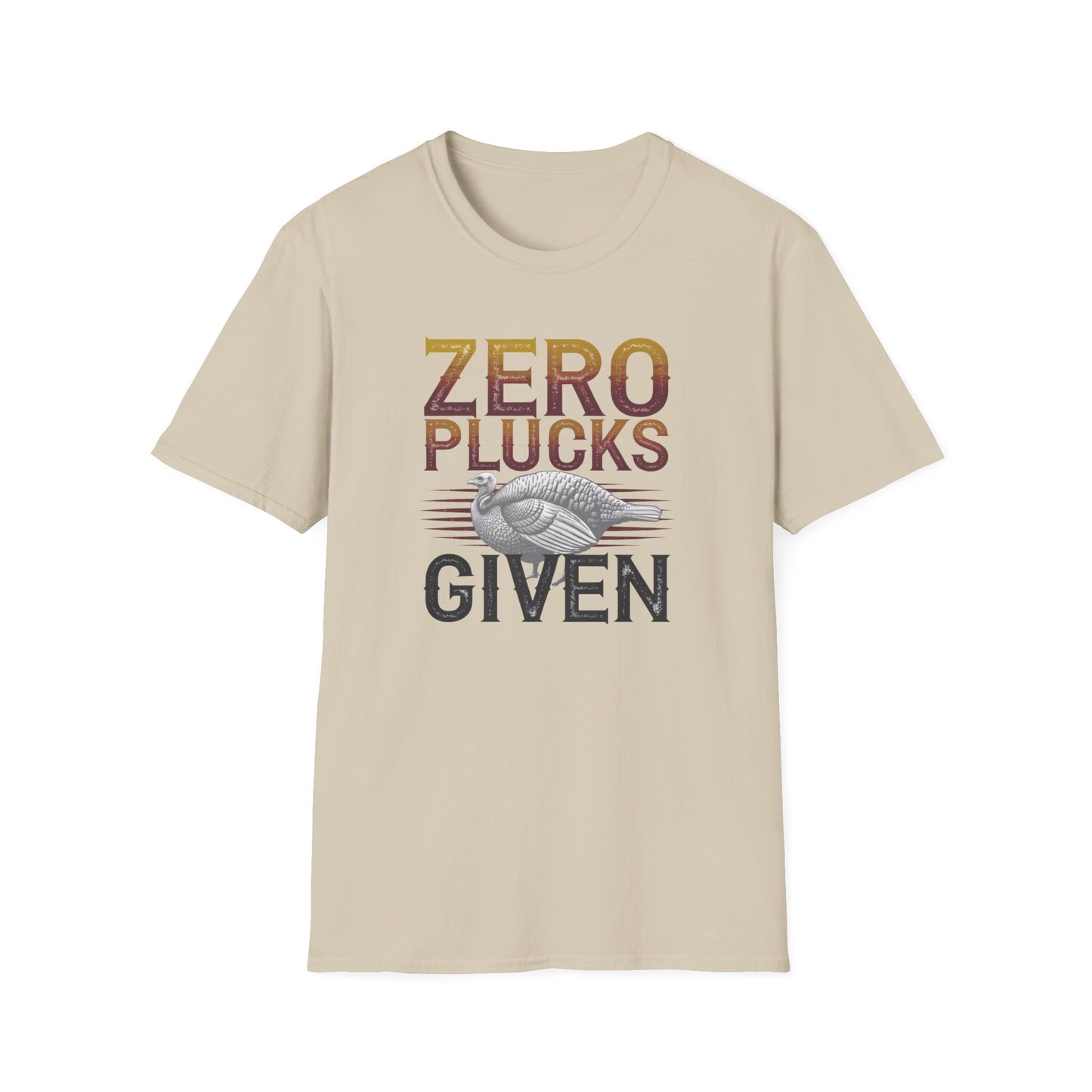 Zero Plucks Given Unisex Softstyle T-Shirt - Funny Fishing Gift