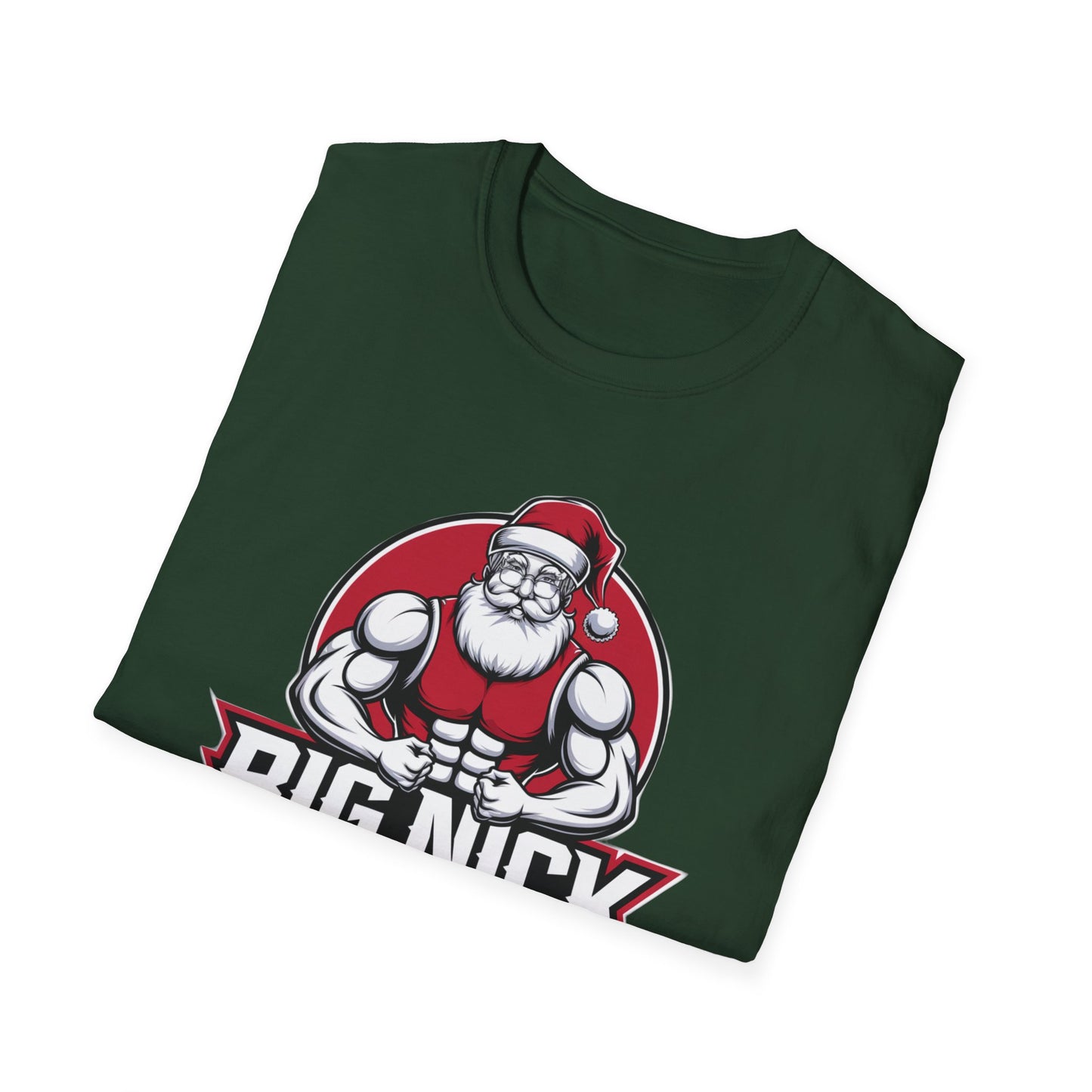 Christmas Muscle Santa Unisex T-Shirt, Holiday Gift, Funny Tee, Santa Outfit, Christmas Apparel