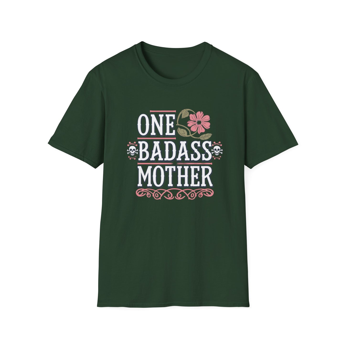 One Badass Mother Unisex Softstyle T-Shirt, Mother's Day Gift, Funny Mom Tee, Casual Wear, Mom Humor Shirt, Gift for Mom