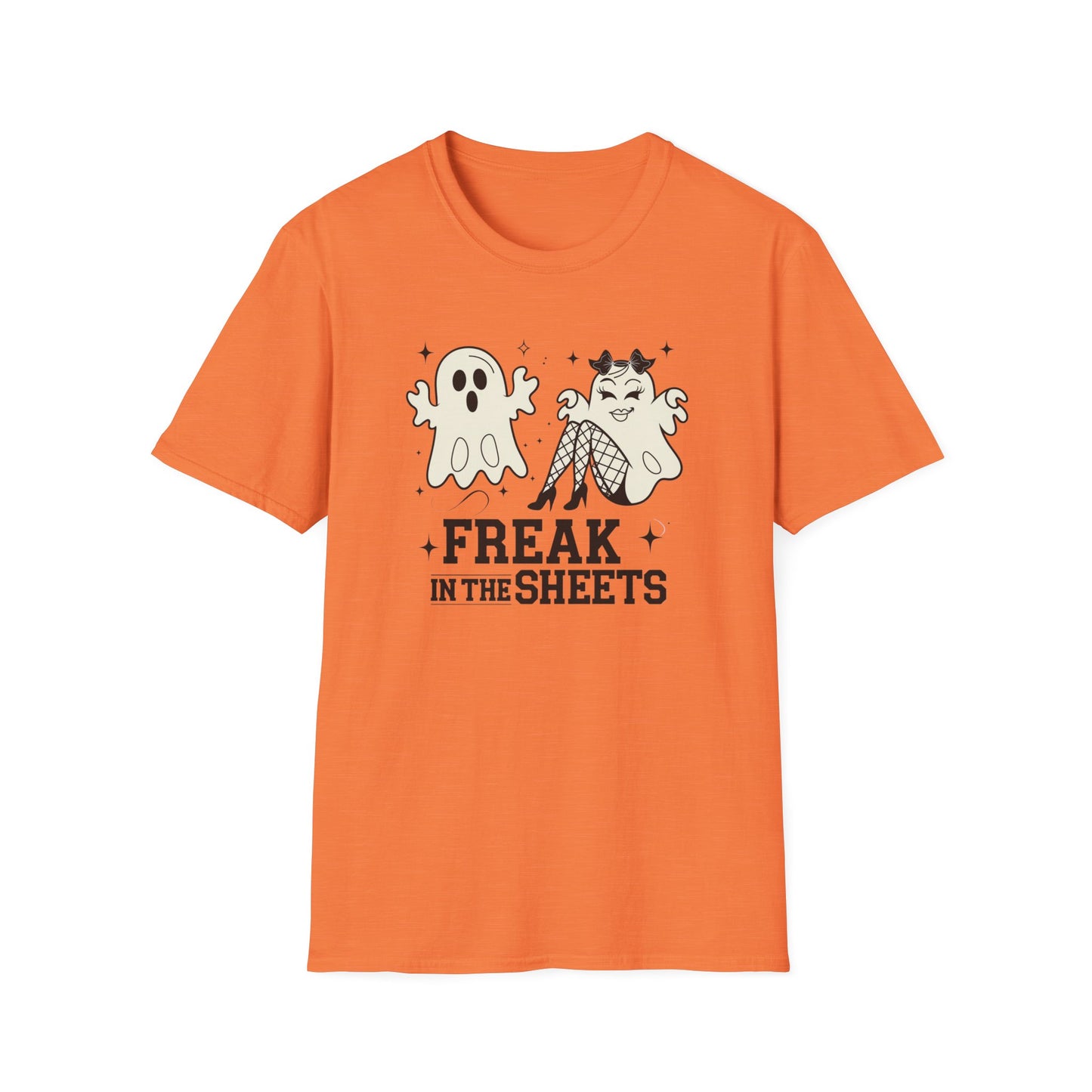 Freak in the Sheets Unisex T-Shirt, Funny Halloween Tee, Ghost & Witch Graphic Shirt, Spooky Season Apparel, Gift for Her
