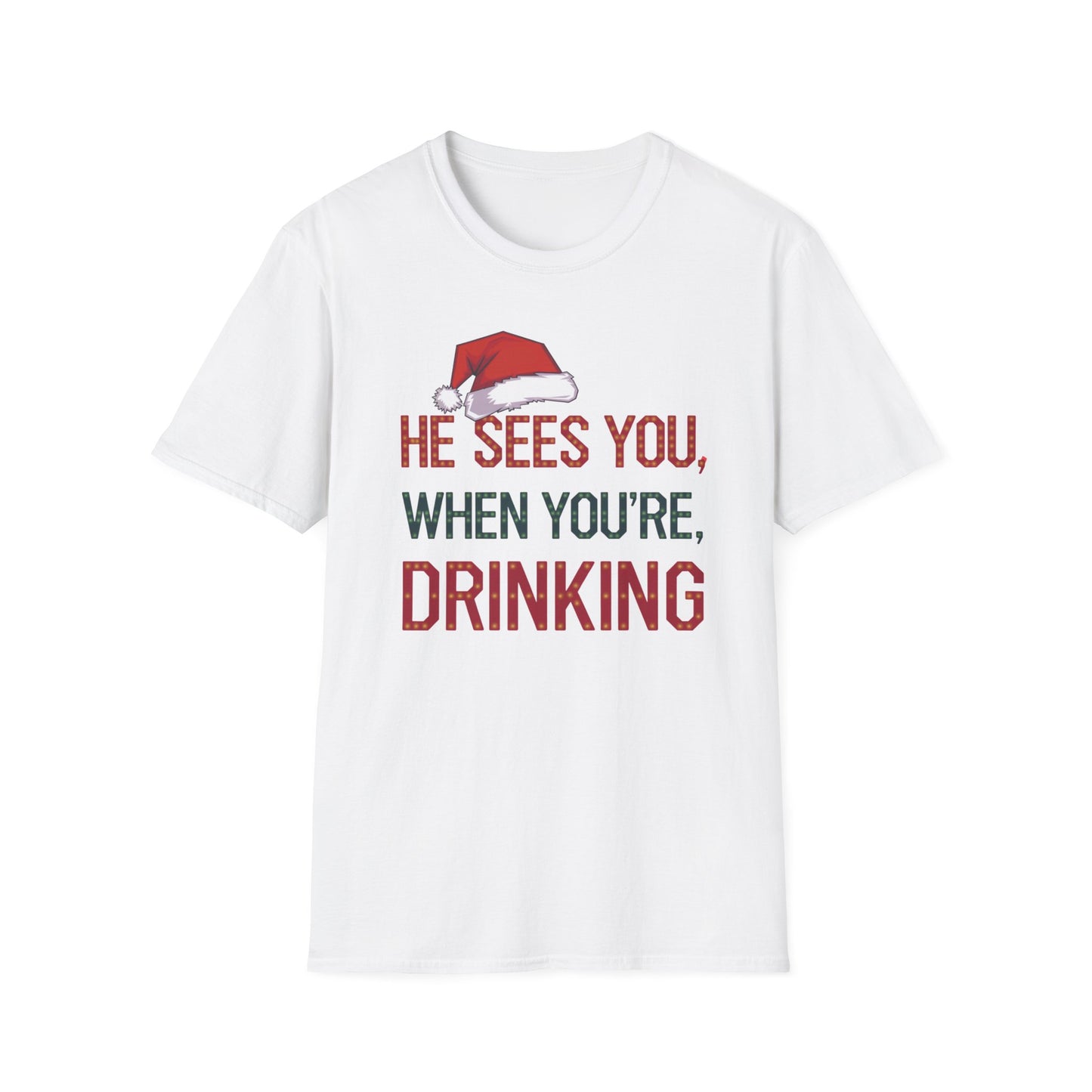 Festive Drink Humor T-Shirt - Perfect for Christmas Parties, Holiday Gatherings, Gift for Friends, Funny Apparel, Unisex Christmas Tee