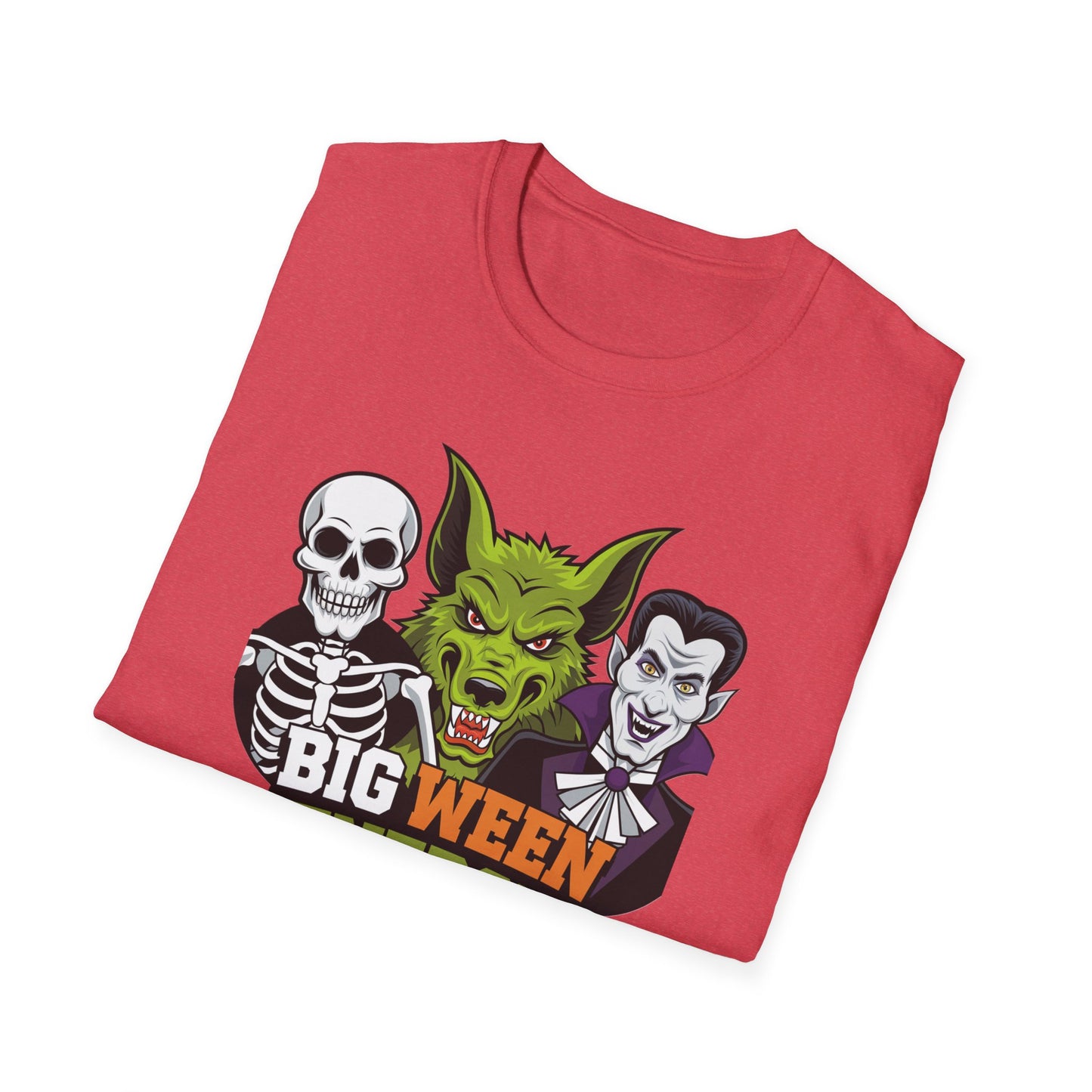 Halloween Graphic Tee, Big Ween Energy Shirt, Unisex Softstyle T-Shirt, Spooky Season Apparel, Fun Halloween Costume Top