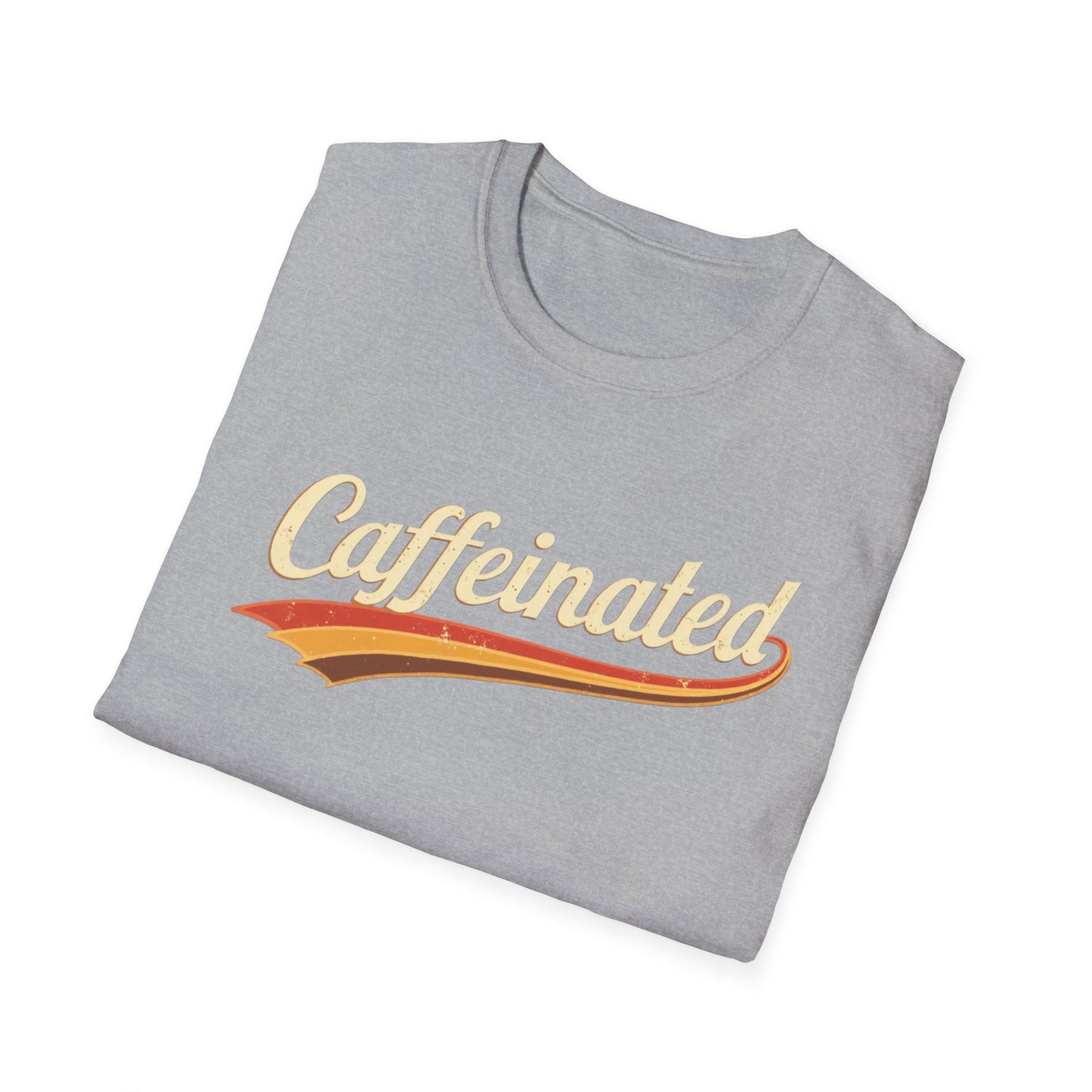 Caffeinated Unisex T-Shirt - Softstyle Casual Tee, Coffee Lover Gift, Daily Wear, Birthday Present, Relaxed Fit