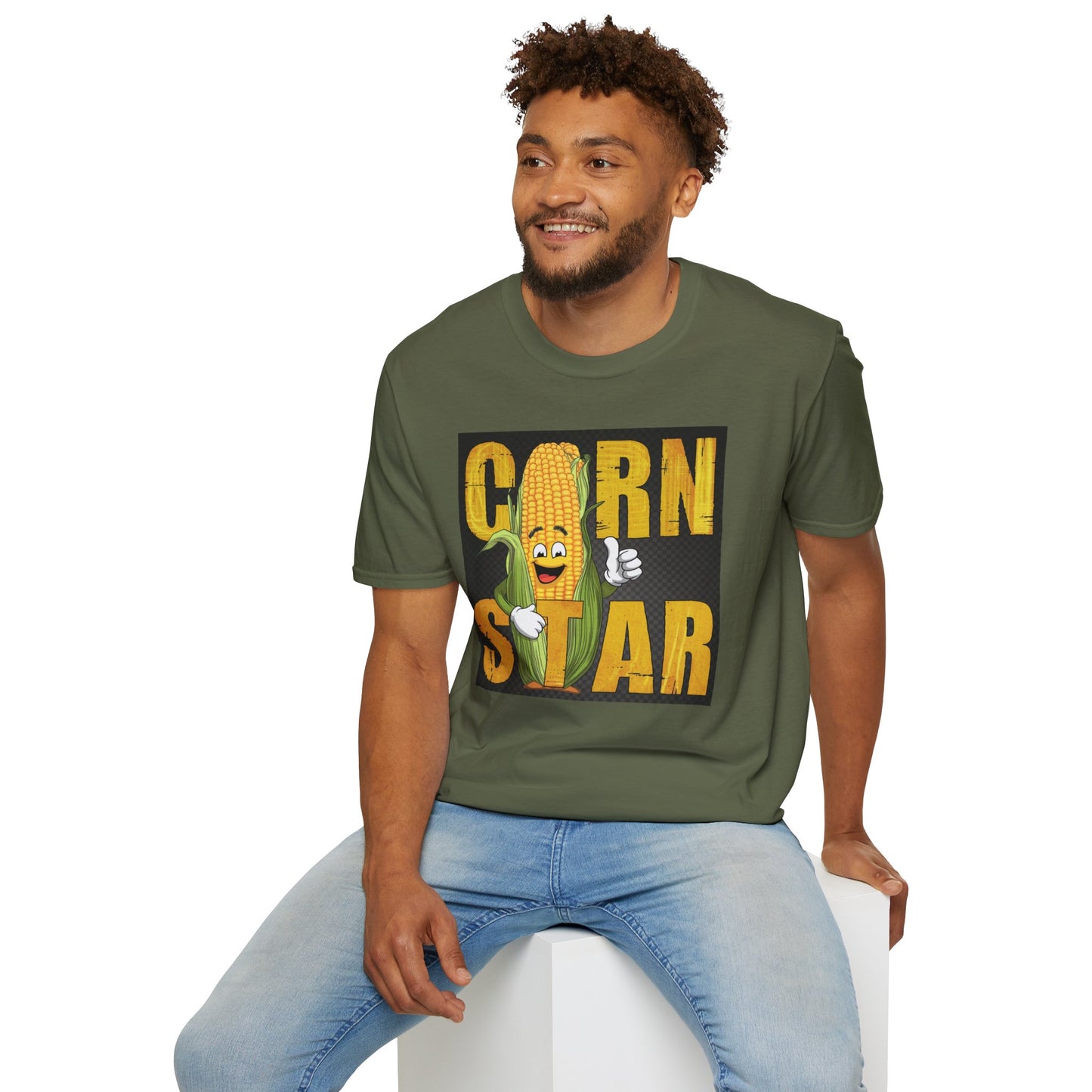Corn Star Unisex Softstyle T-Shirt - Fun and Quirky Tee for Corn Lovers
