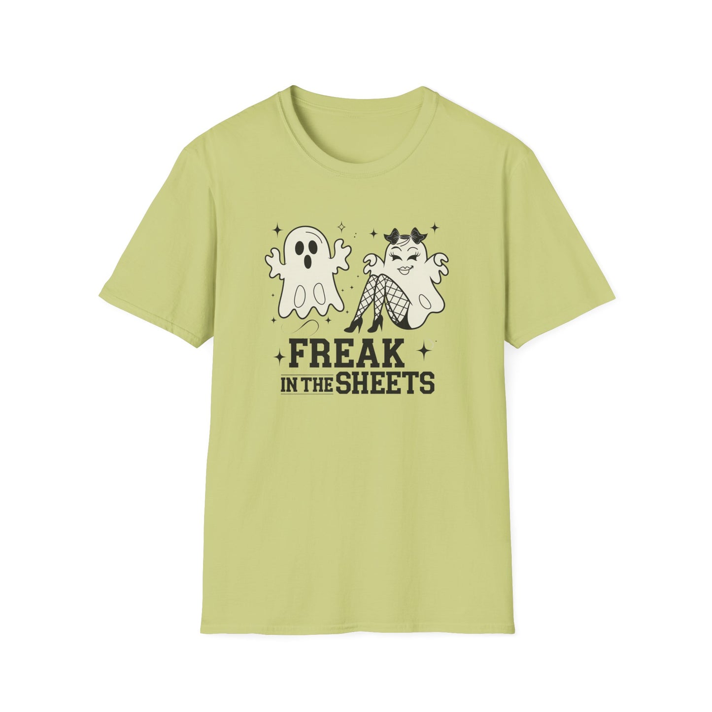 Freak in the Sheets Unisex T-Shirt, Funny Halloween Tee, Ghost & Witch Graphic Shirt, Spooky Season Apparel, Gift for Her