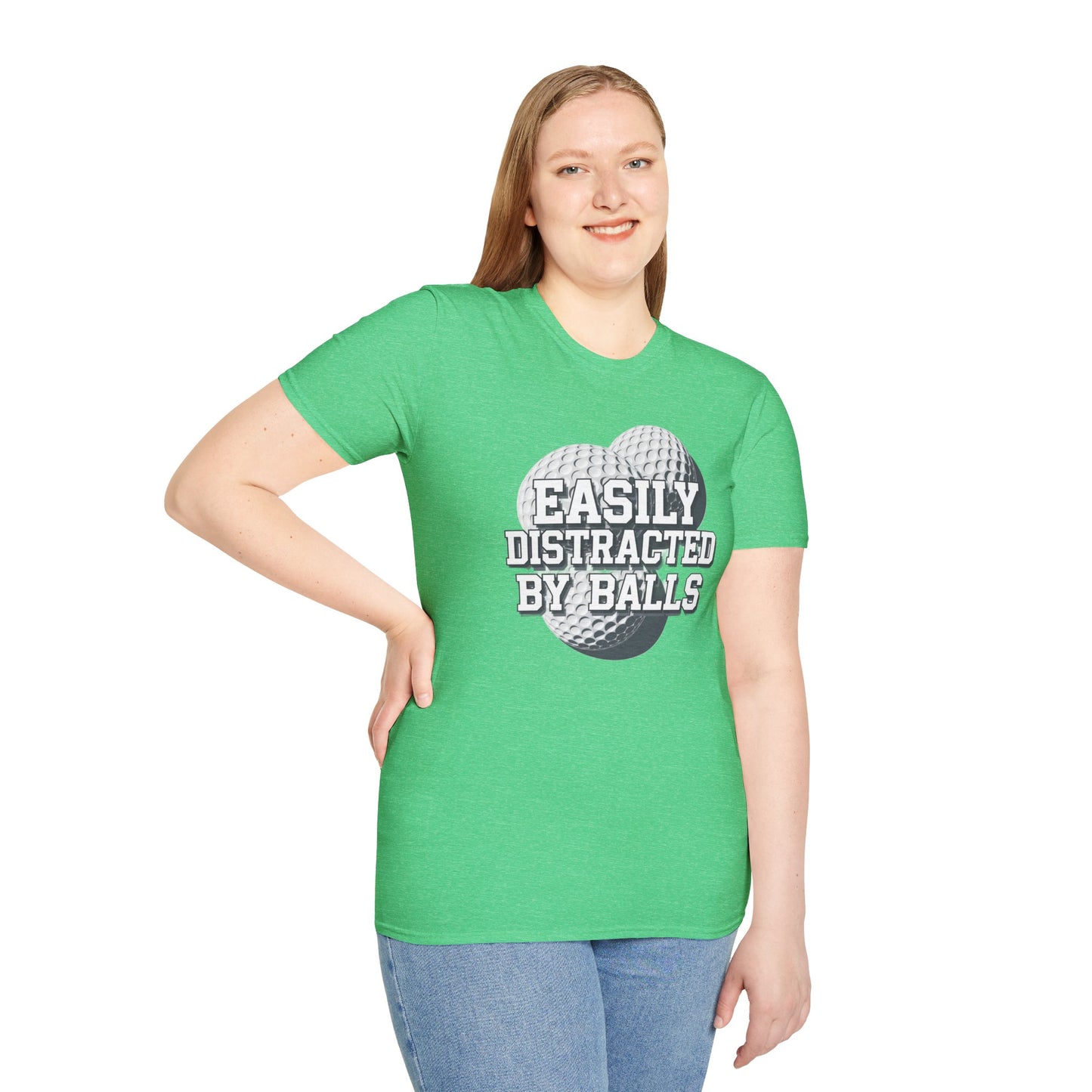 Easily Distracted Golf T-Shirt | Unisex Softstyle Tee for Golf Lovers