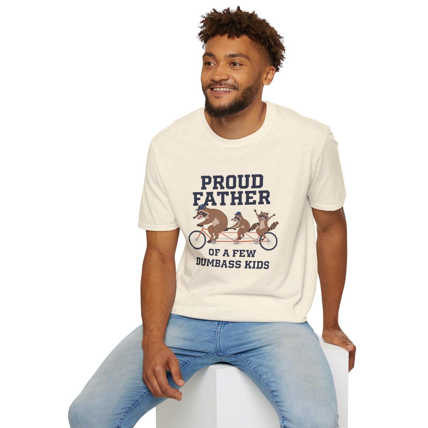 Proud Father Animal T-Shirt | Unisex Softstyle Tee for Dad