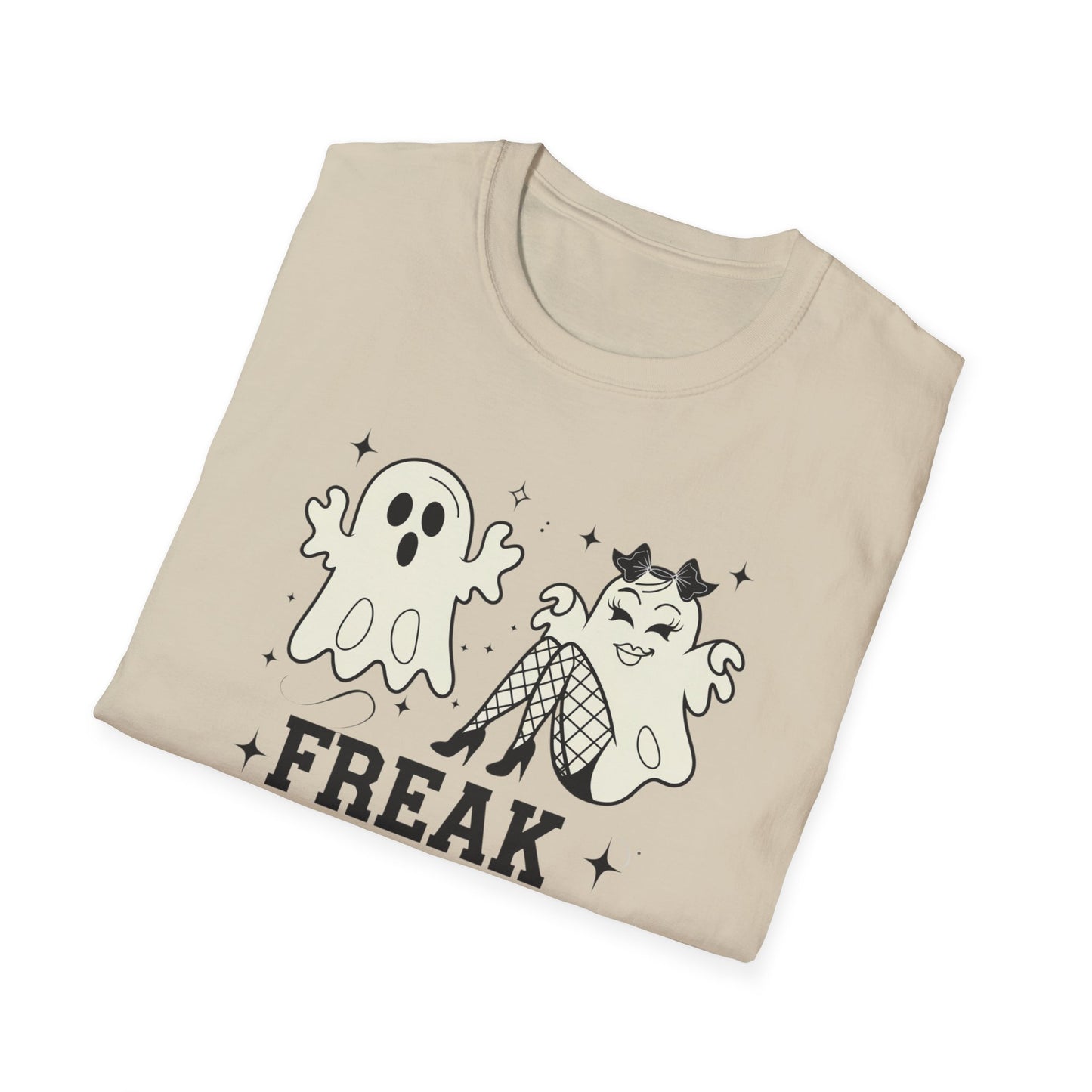 Freak in the Sheets Unisex T-Shirt, Funny Halloween Tee, Ghost & Witch Graphic Shirt, Spooky Season Apparel, Gift for Her