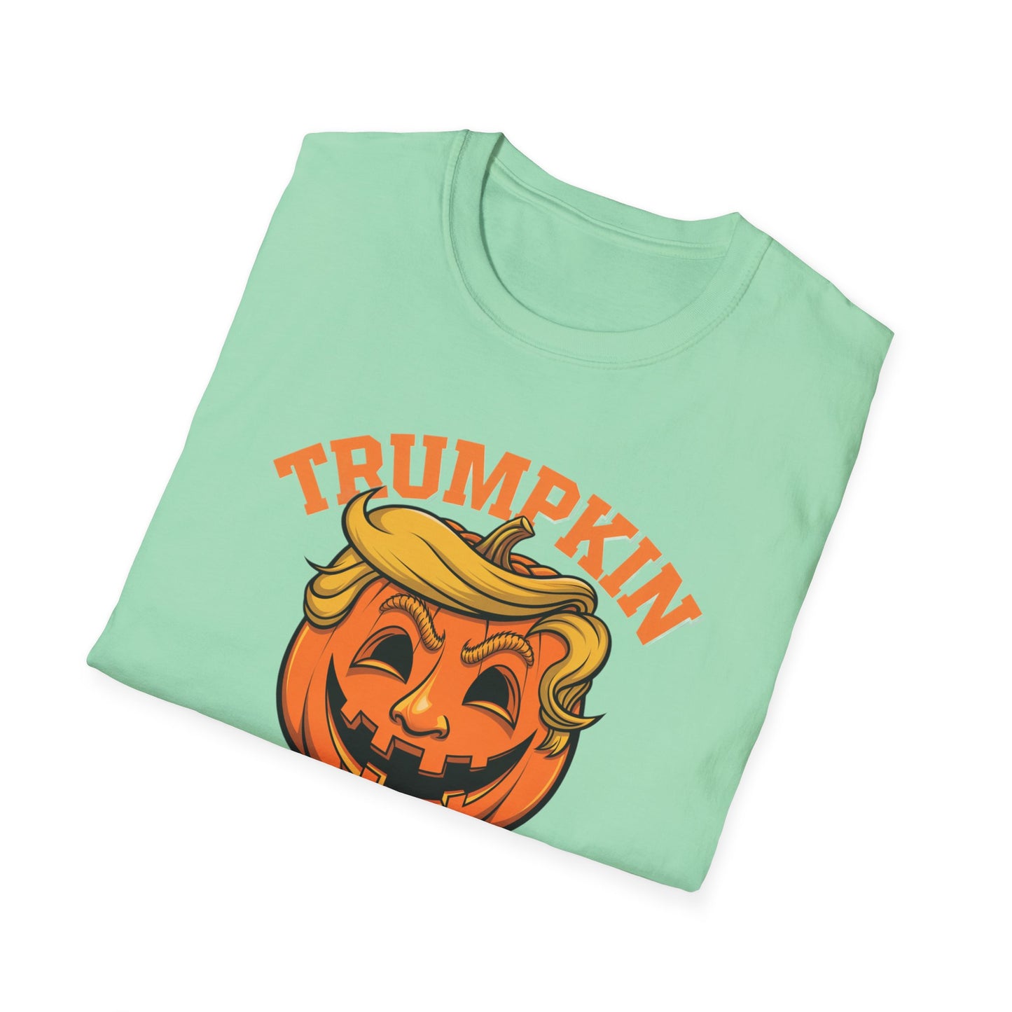 Halloween Trumpkin T-Shirt - Unisex Softstyle Tee for Fall Festivities, Party Attire, Gag Gift, Trick or Treat, Spooky Season
