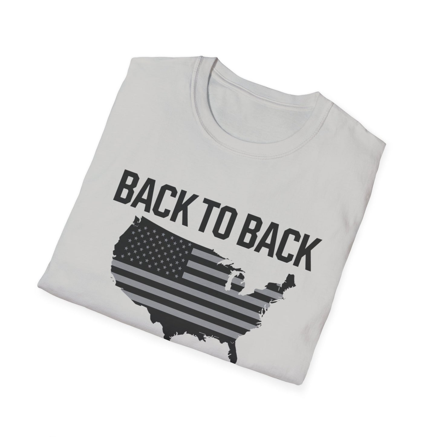 Patriotic Unisex Softstyle T-Shirt – ‘Back to Back World War Champs’