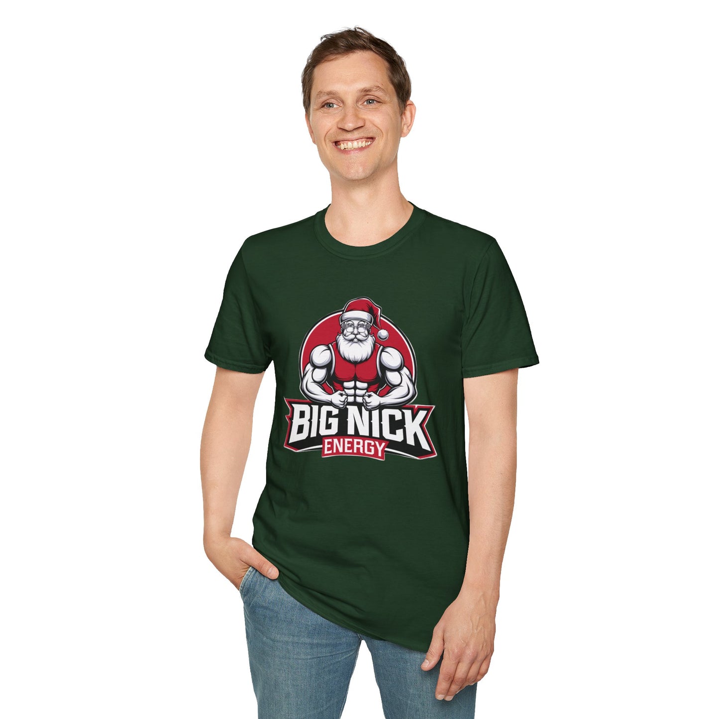 Christmas Muscle Santa Unisex T-Shirt, Holiday Gift, Funny Tee, Santa Outfit, Christmas Apparel