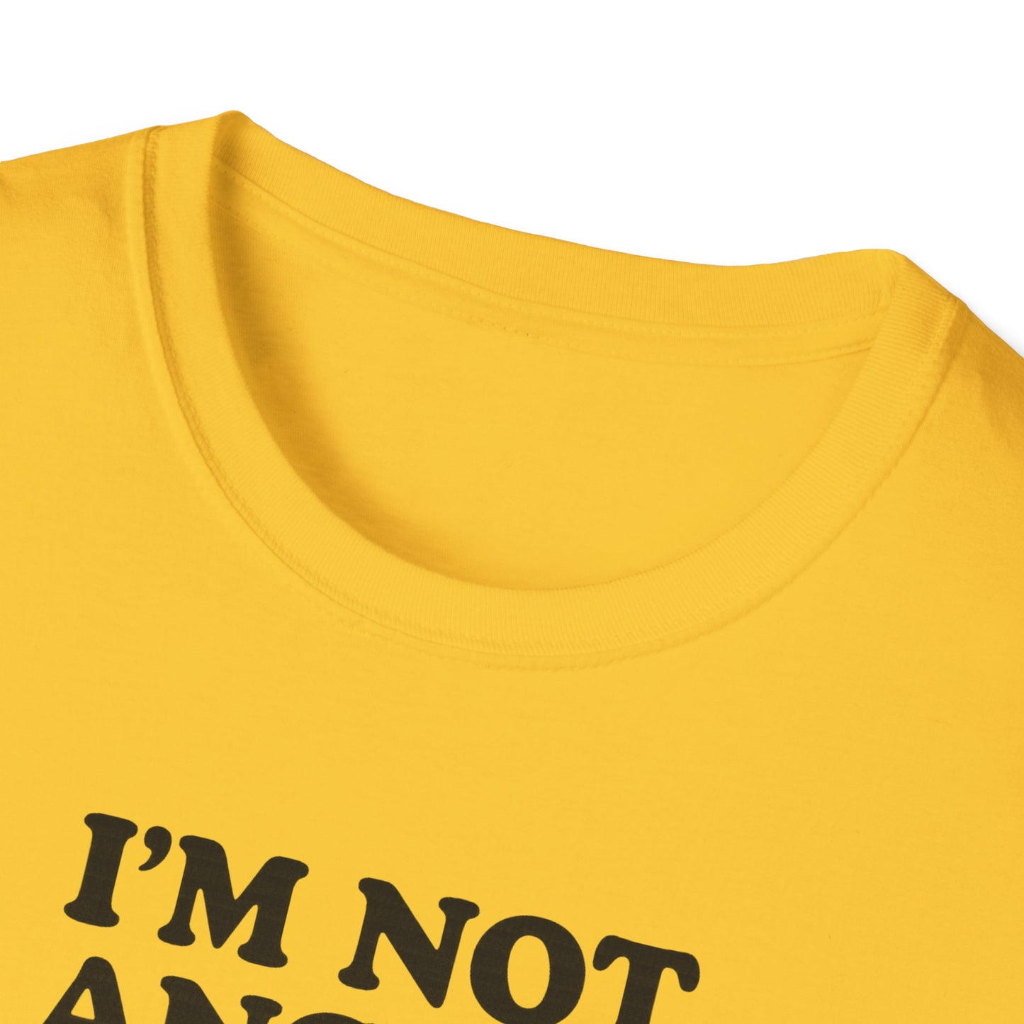 Funny Unisex Softstyle T-Shirt - "I'm Not Angry... This Is Just My Face!"