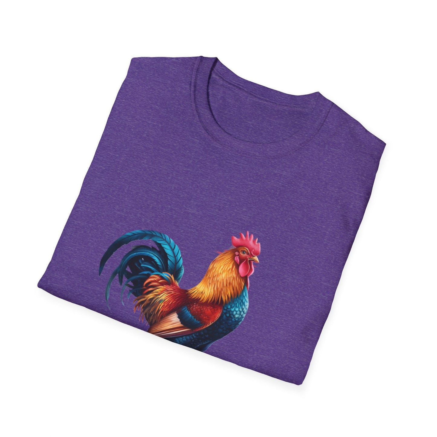 Colorful Rooster Unisex Softstyle T-Shirt - Farmhouse Chic Apparel