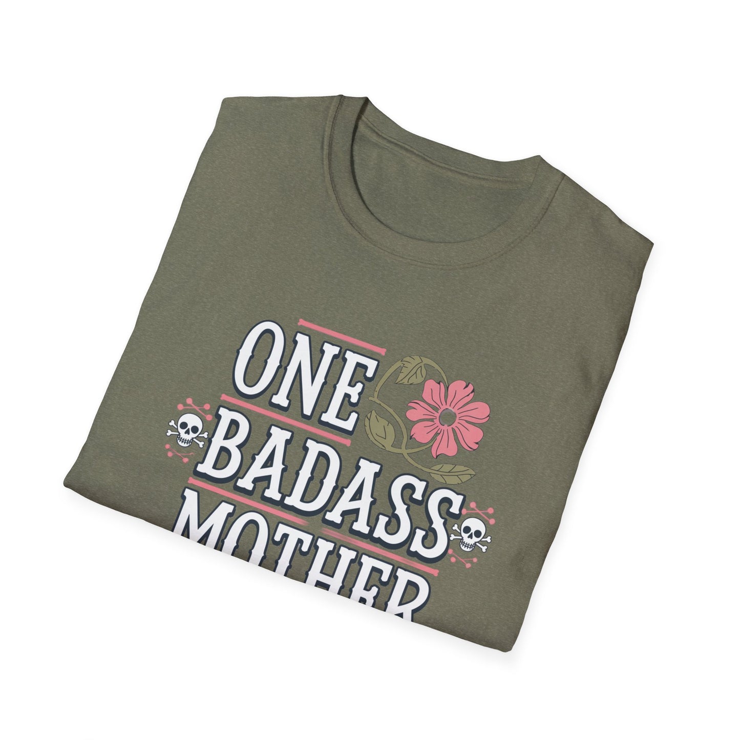 One Badass Mother Unisex Softstyle T-Shirt, Mother's Day Gift, Funny Mom Tee, Casual Wear, Mom Humor Shirt, Gift for Mom