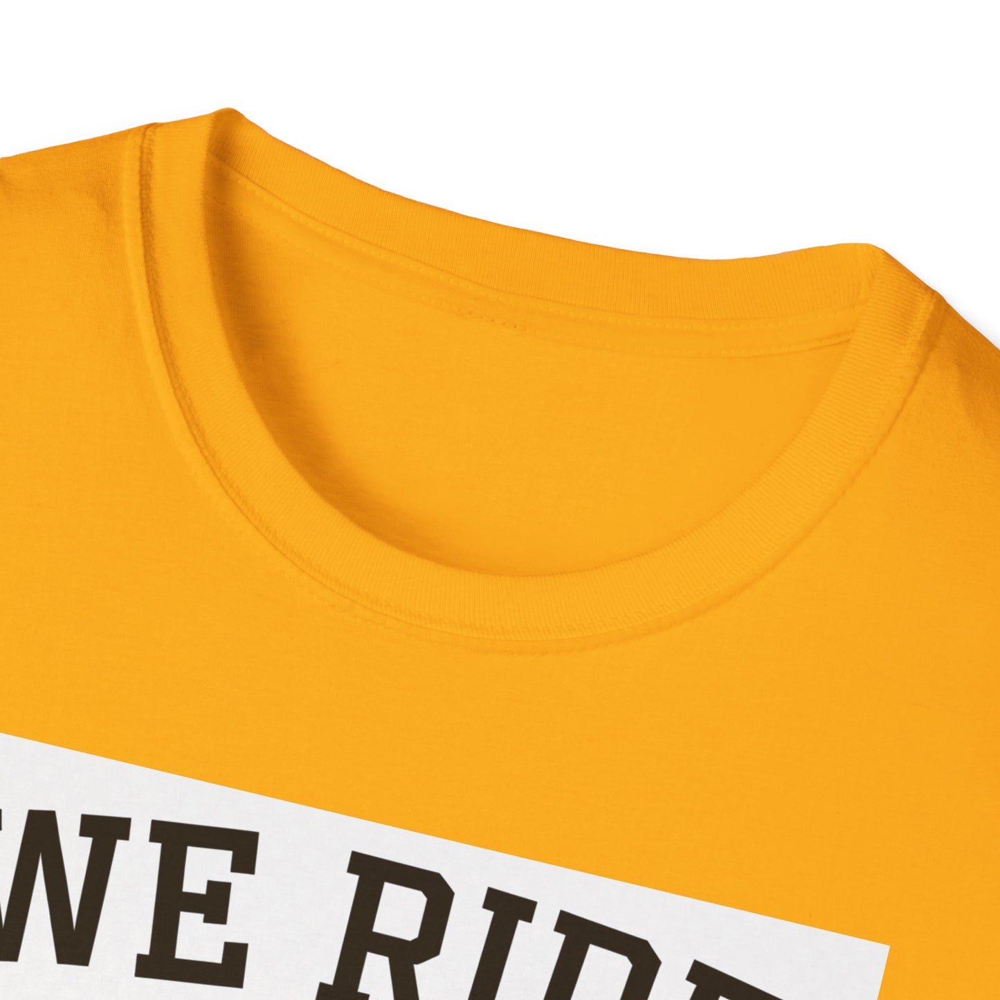 We Ride at Dawn Unisex Softstyle T-Shirt - Perfect for Lawn Care Enthusiasts