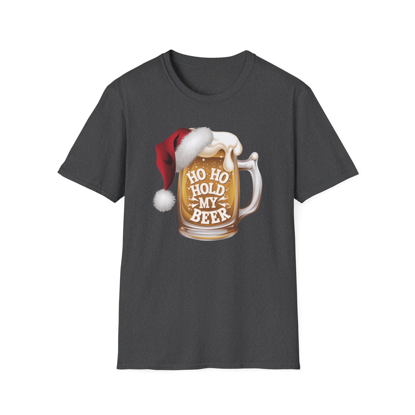 Funny Christmas T-Shirt, Ho Ho Hold My Beer Shirt, Holiday Party Tee, Unisex Graphic Tee, Gift for Beer Lovers
