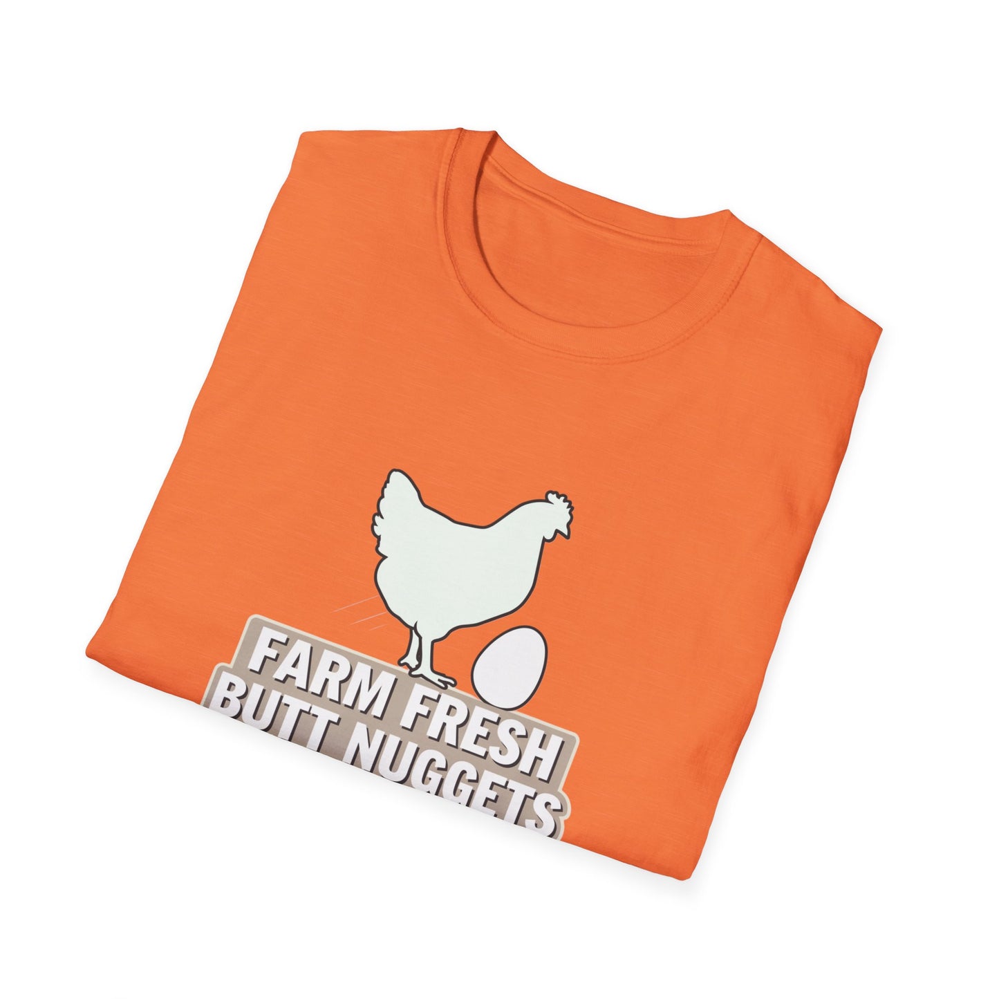 Farm Fresh Butt Nuggets Unisex T-Shirt - Fun Chicken Graphic Tee