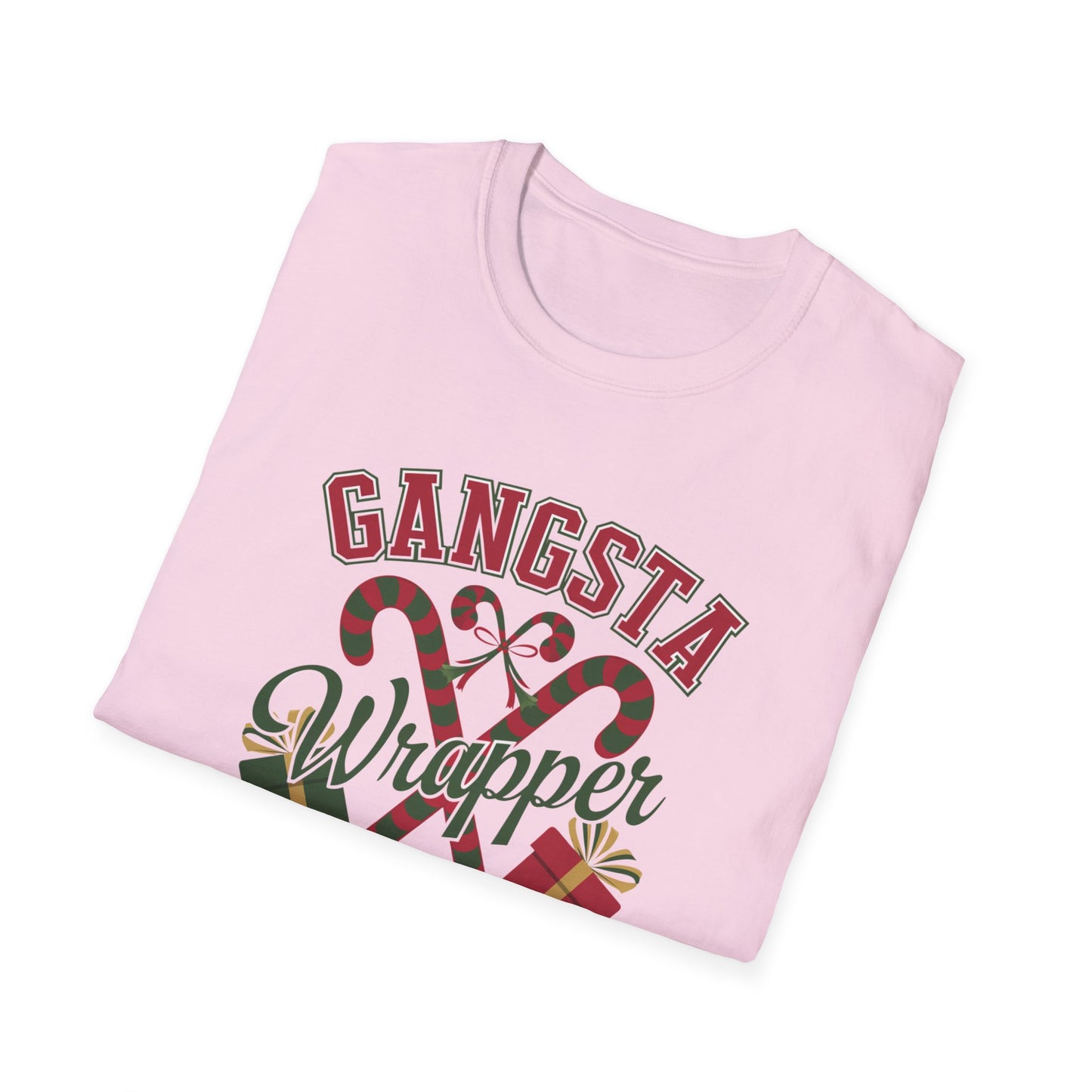 Gangsta Wrapper Unisex T-Shirt, Funny Holiday Shirt, Christmas Apparel, Gift for Him/Her, December Party Outfit, Trendy Holiday Tee