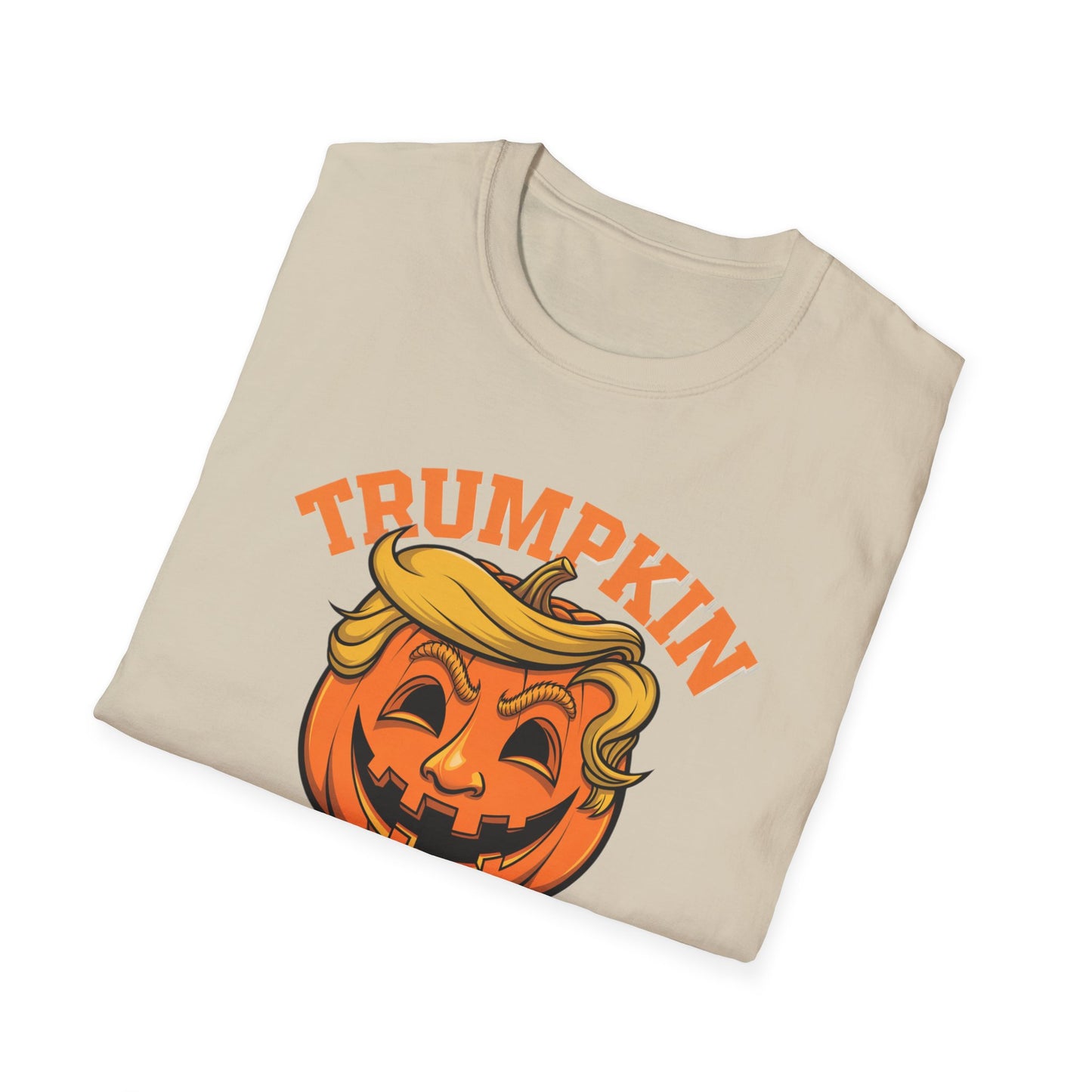 Halloween Trumpkin T-Shirt - Unisex Softstyle Tee for Fall Festivities, Party Attire, Gag Gift, Trick or Treat, Spooky Season