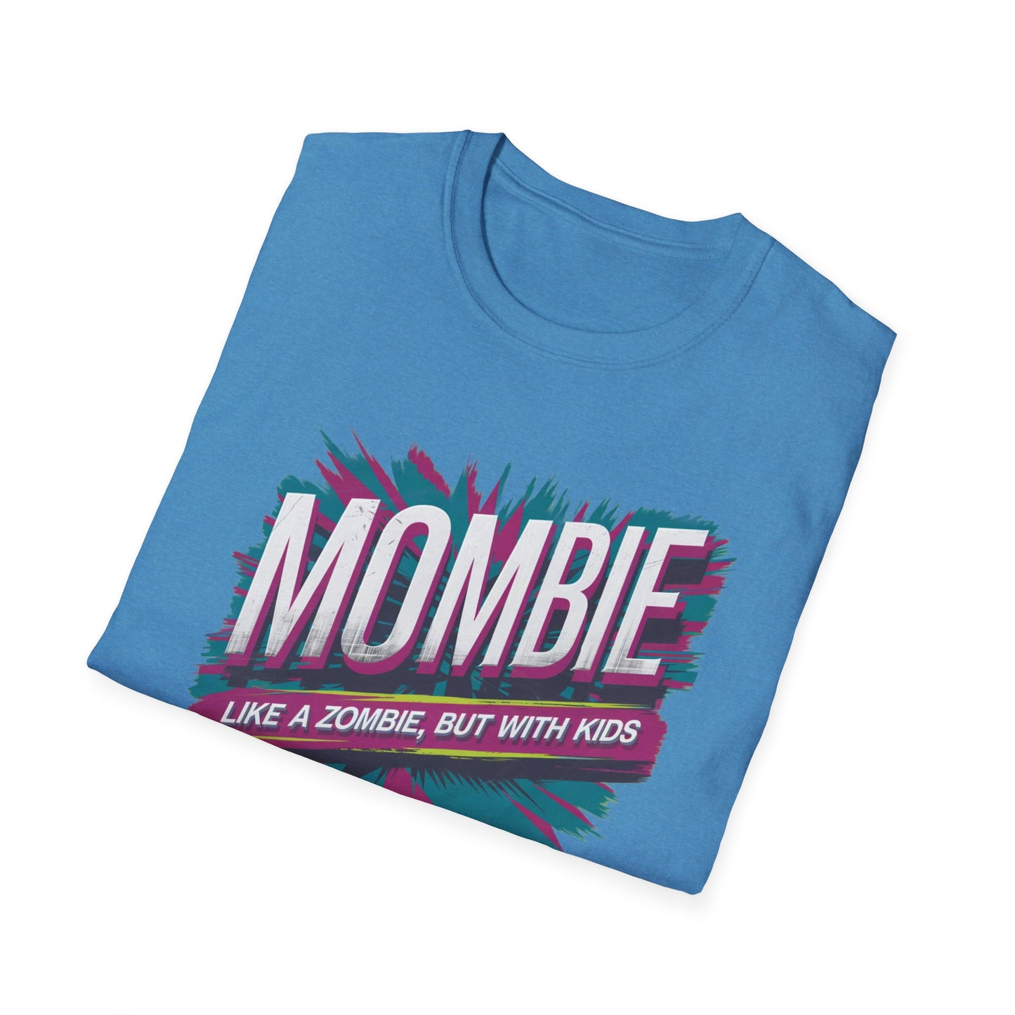 Mombie T-Shirt - Funny Parenting Gift, Unisex Softstyle Tee, Perfect for Moms, Halloween, Gift for New Moms, Casual Wear