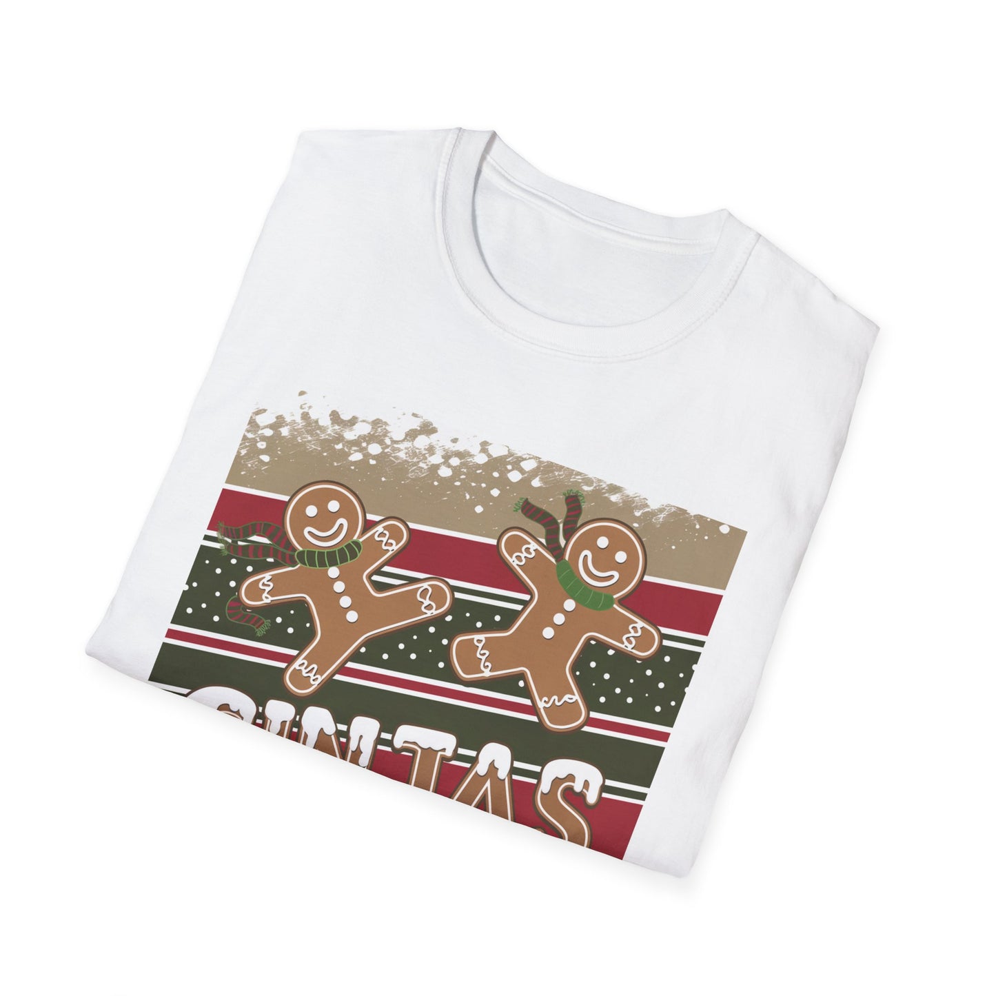 Festive Gingerbread Unisex T-Shirt, Holiday Tee, Christmas Gift, Cozy Shirt, Winter Apparel, Fun Gift Idea