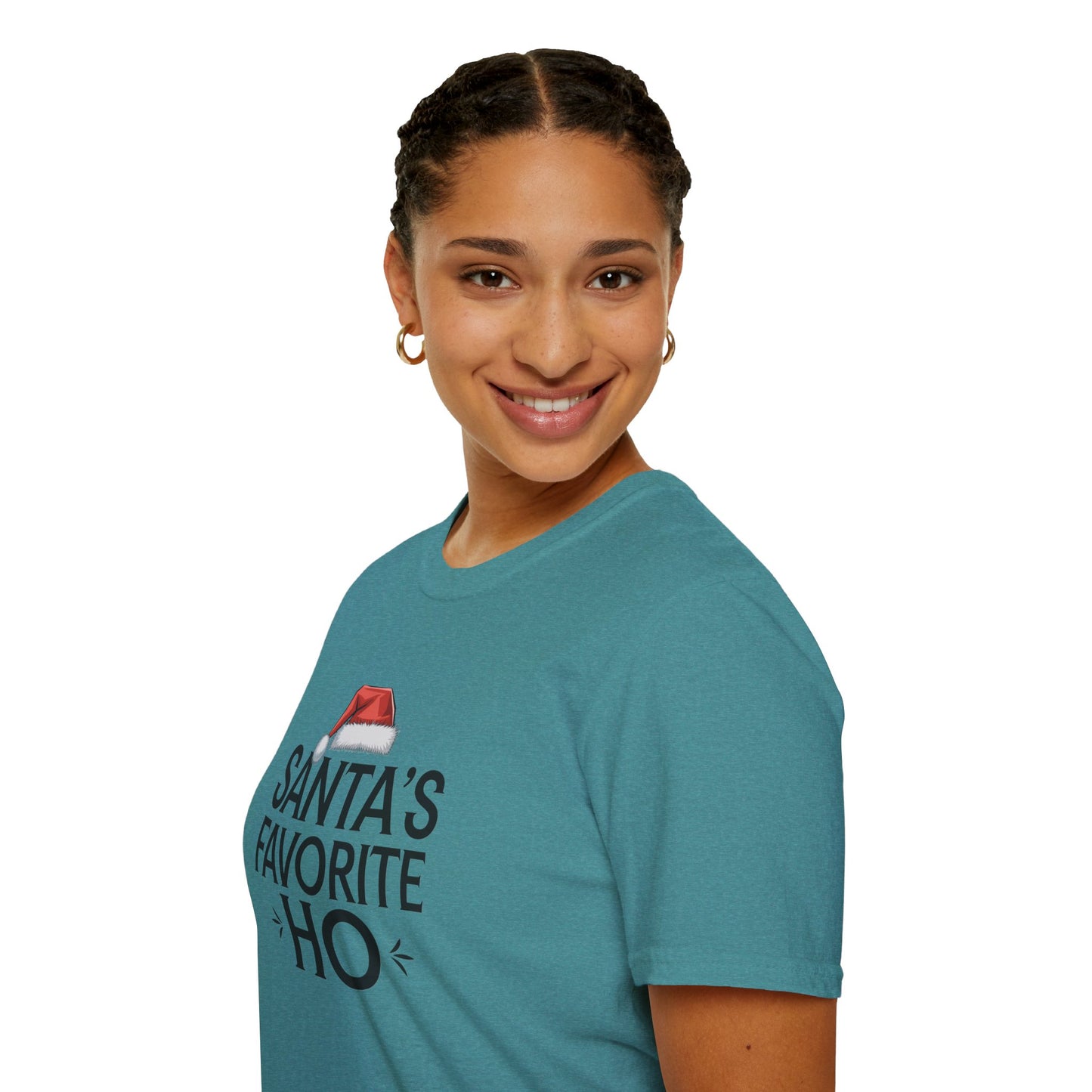 Santa's Favorite Ho Unisex T-Shirt, Funny Christmas Shirt, Holiday Gift, Jolly Tee, Christmas Party Wear, Seasonal Humor Top