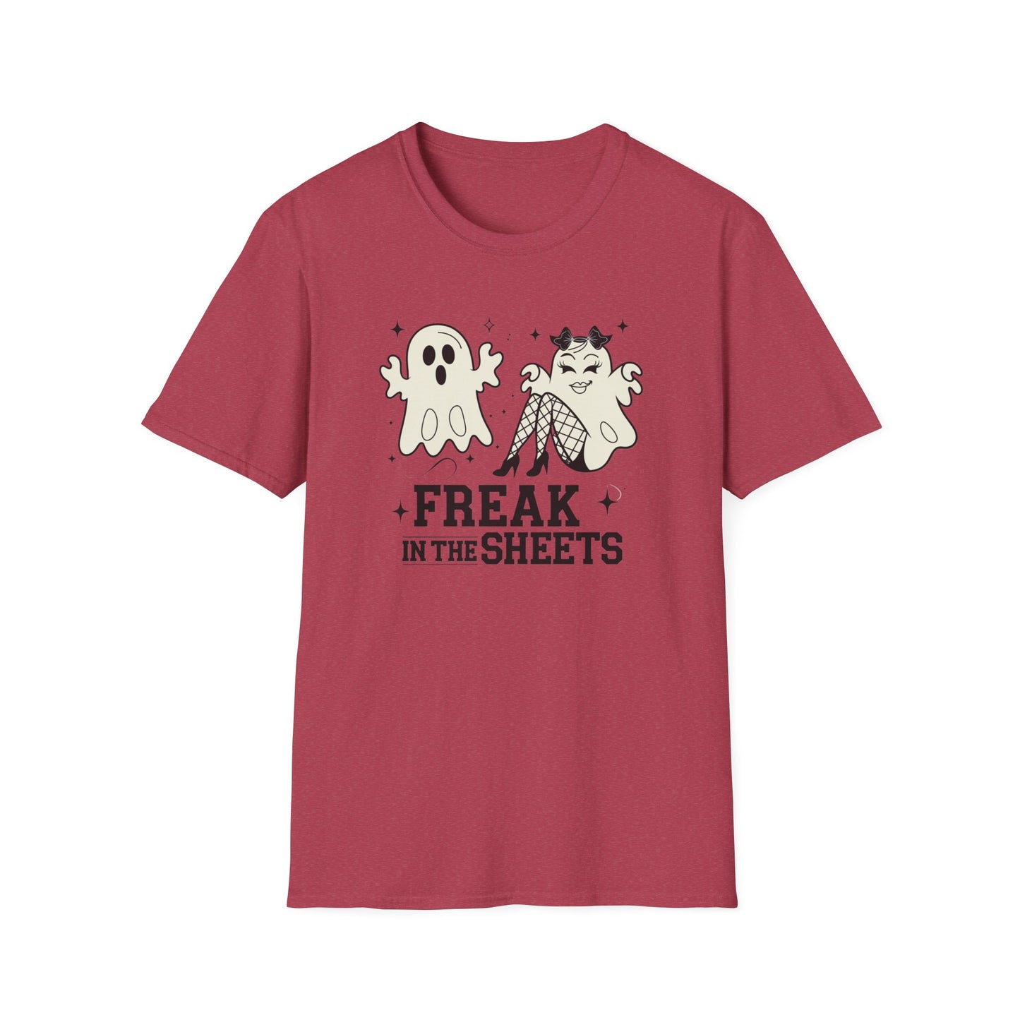 Freak in the Sheets Unisex T-Shirt, Funny Halloween Tee, Ghost & Witch Graphic Shirt, Spooky Season Apparel, Gift for Her