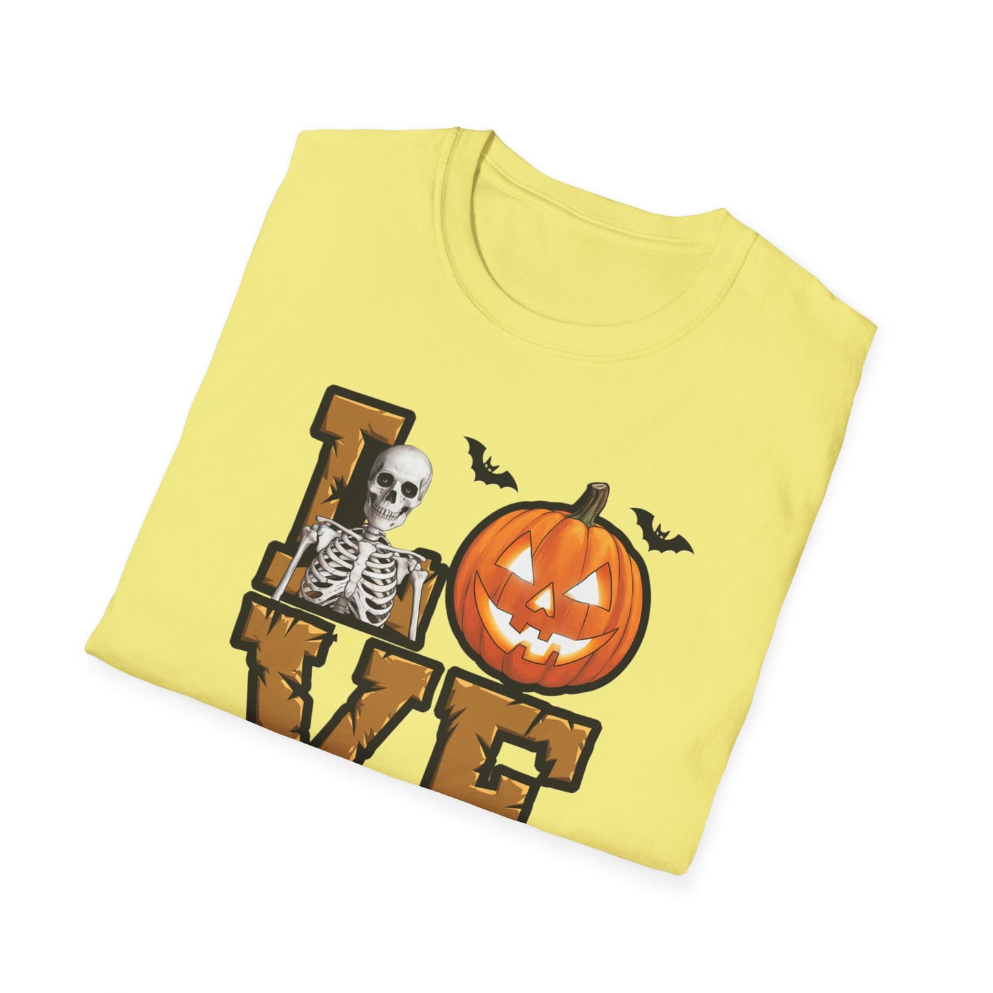 Halloween Skeleton Love T-Shirt, Spooky Graphic Tee, Unisex Fall Apparel, Halloween Costume, Trick or Treat Shirt