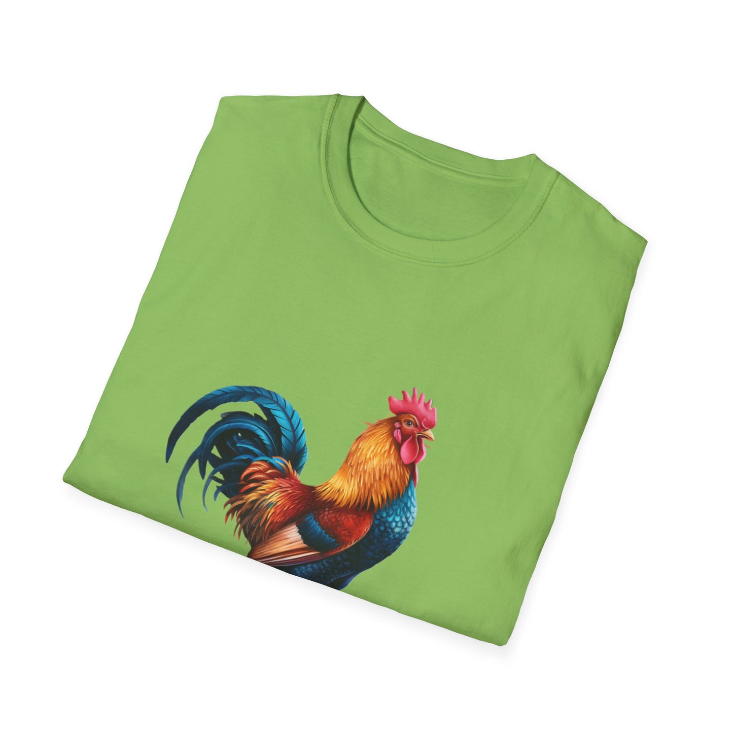 Colorful Rooster Unisex Softstyle T-Shirt - Farmhouse Chic Apparel