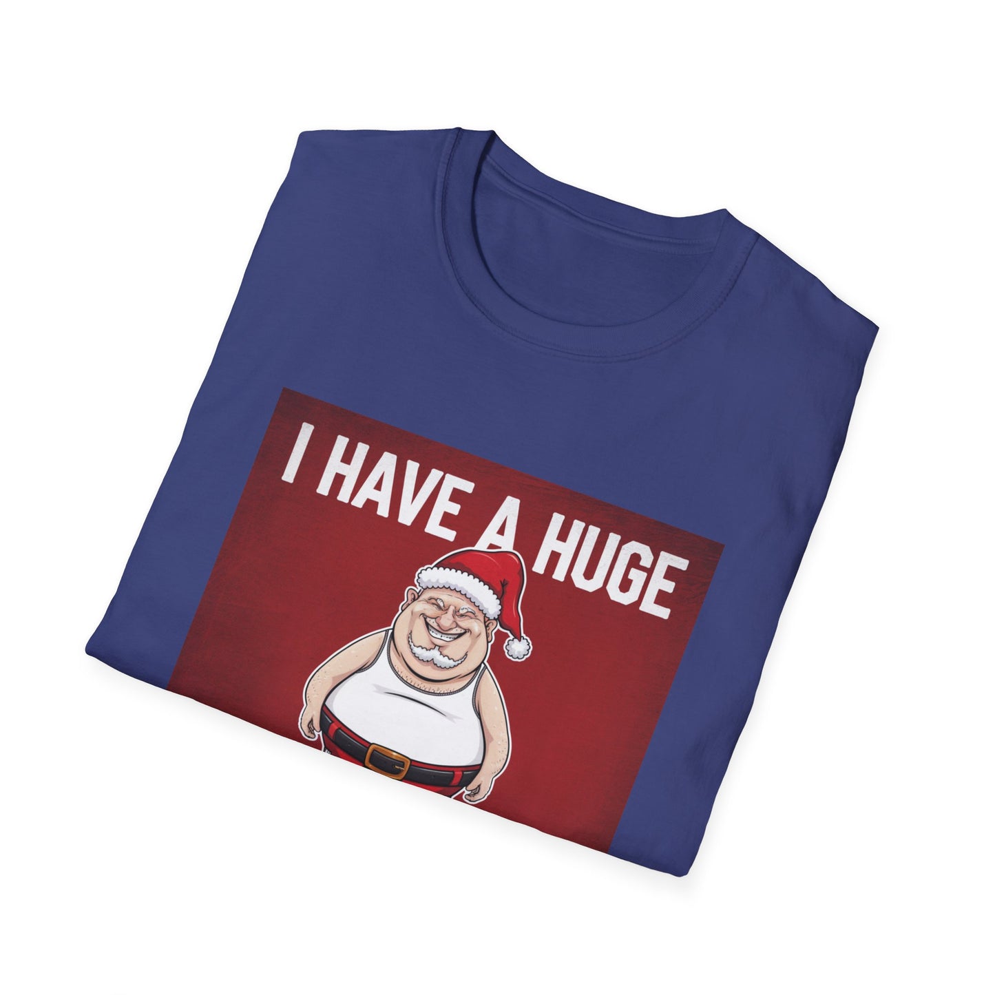 Festive Humor Unisex Softstyle T-Shirt, Funny Christmas Gift, Holiday Apparel, Santa Graphic Tee, Gifts for Him and Her