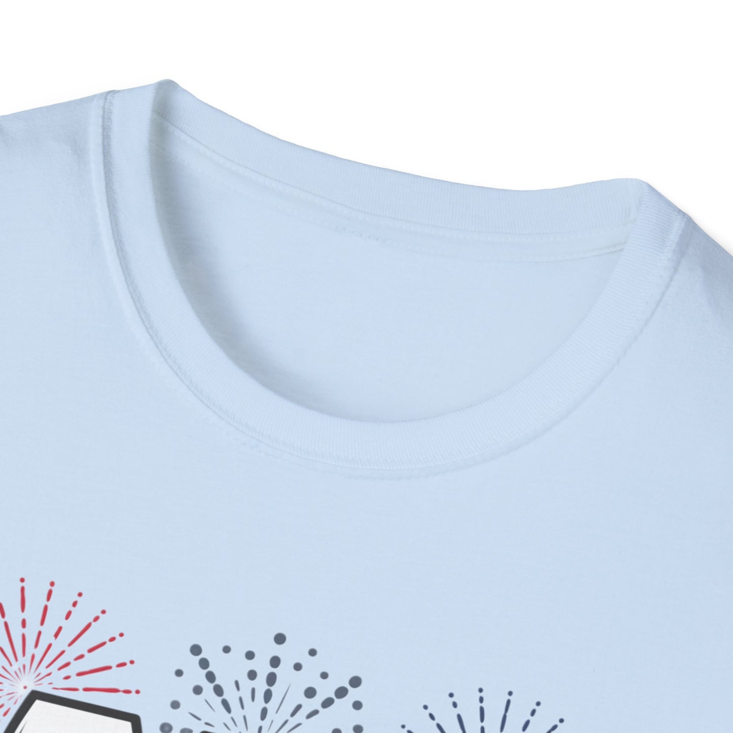 Red, Wine & Blue Unisex Softstyle T-Shirt, Summer BBQ, Fourth of July, Wine Lovers Gift, Patriotic Outfit, Casual Wear
