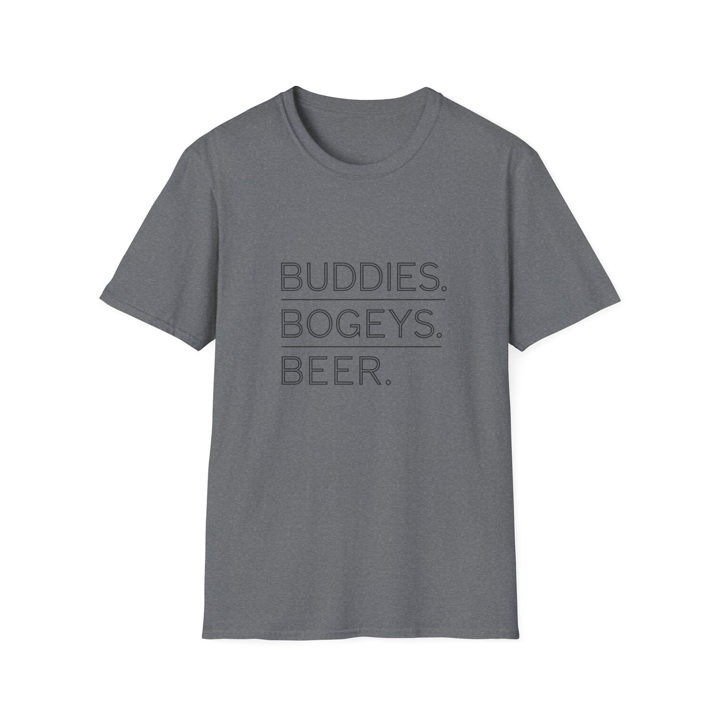 Buddies, Bogeys, Beer Unisex Softstyle T-Shirt