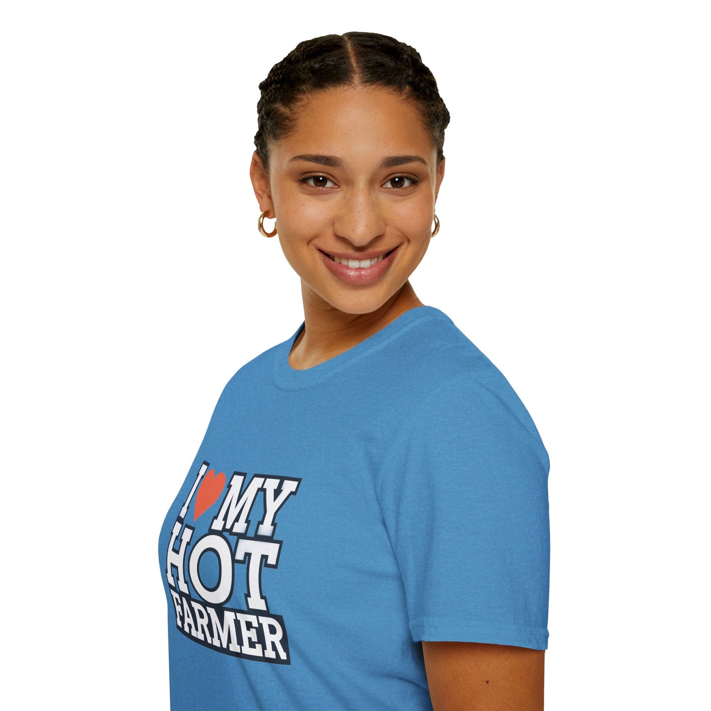 I Love My Hot Farmer Unisex Softstyle T-Shirt - Funny Farmer Gift