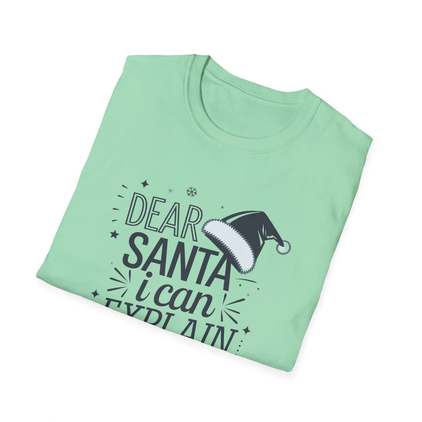 Santa Explanation Tee, Funny Christmas T-Shirt, Holiday Gift for Adults, Unisex Graphic Tee, Seasonal Humor Apparel