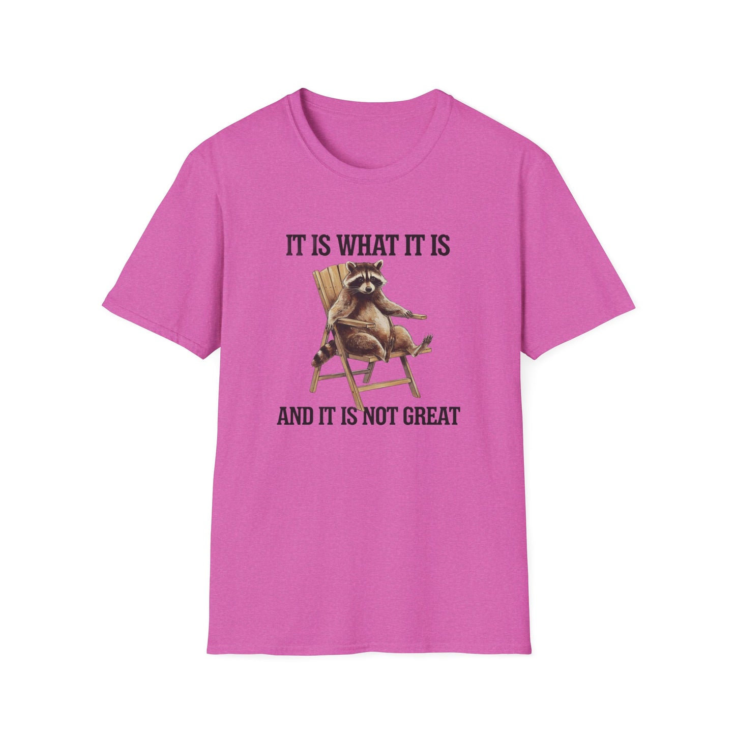 Funny Raccoon T-Shirt, Humorous Unisex Tee, Casual Wear, Gift for Friends, Relaxed Style, Everyday Humor, Animal Lover Shirt
