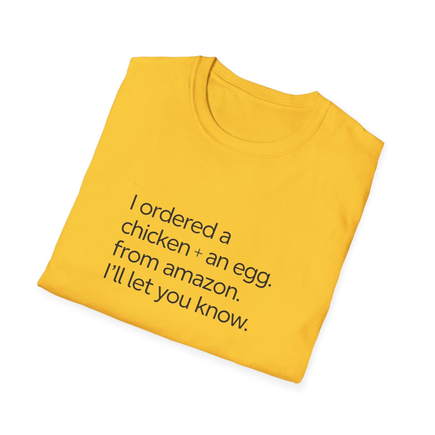 Funny Chicken & Egg Unisex Softstyle T-Shirt - Perfect Gift for Food Lovers