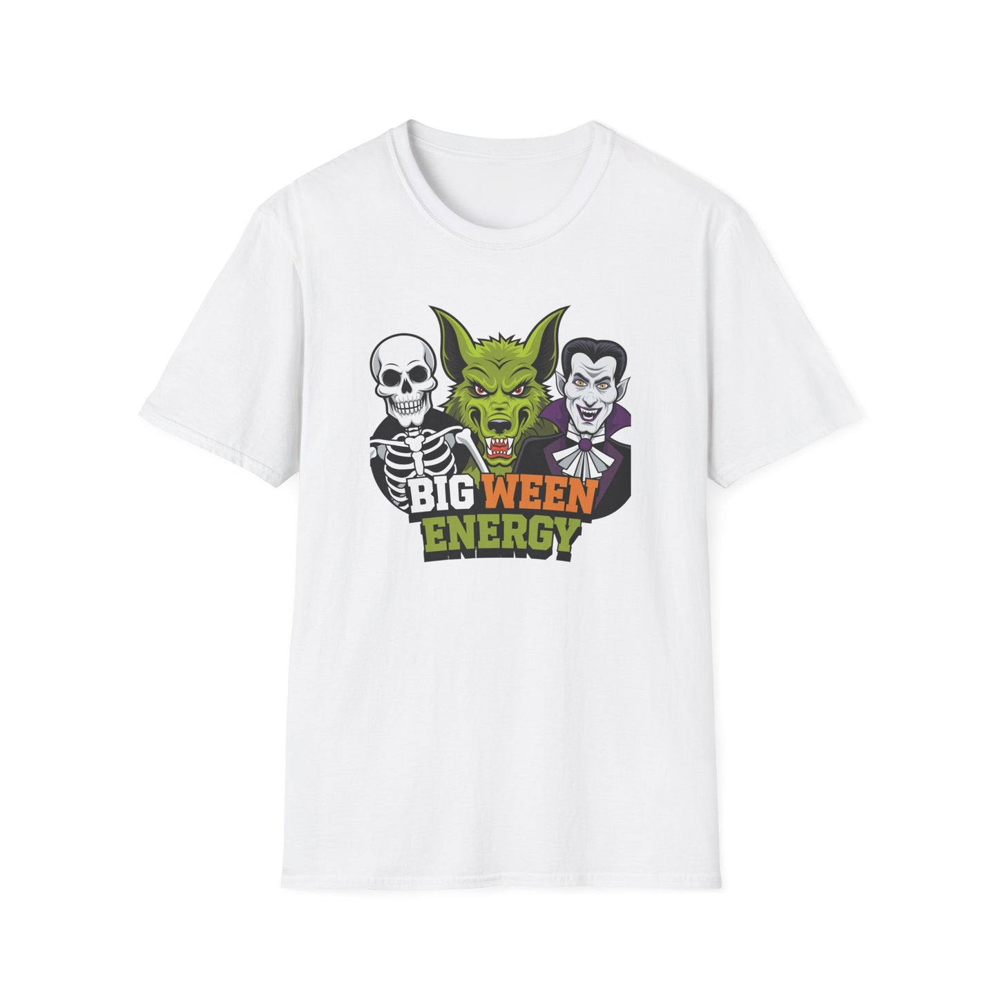 Halloween Graphic Tee, Big Ween Energy Shirt, Unisex Softstyle T-Shirt, Spooky Season Apparel, Fun Halloween Costume Top
