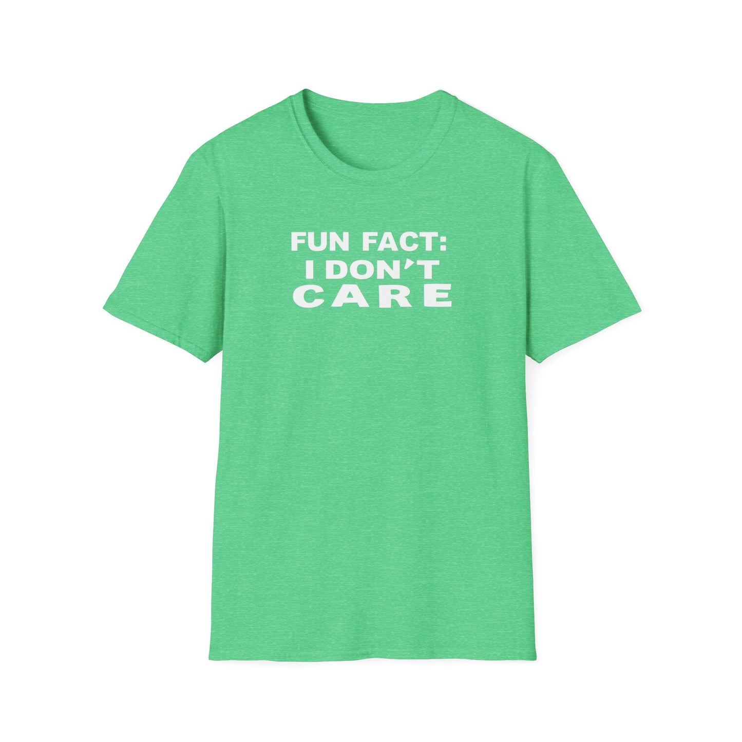 Casual Graphic Tee: Fun Fact I Don't Care, Comfy Shirt for Everyday Wear, Perfect Gift for Friends, Relaxed Style for Any Occasion