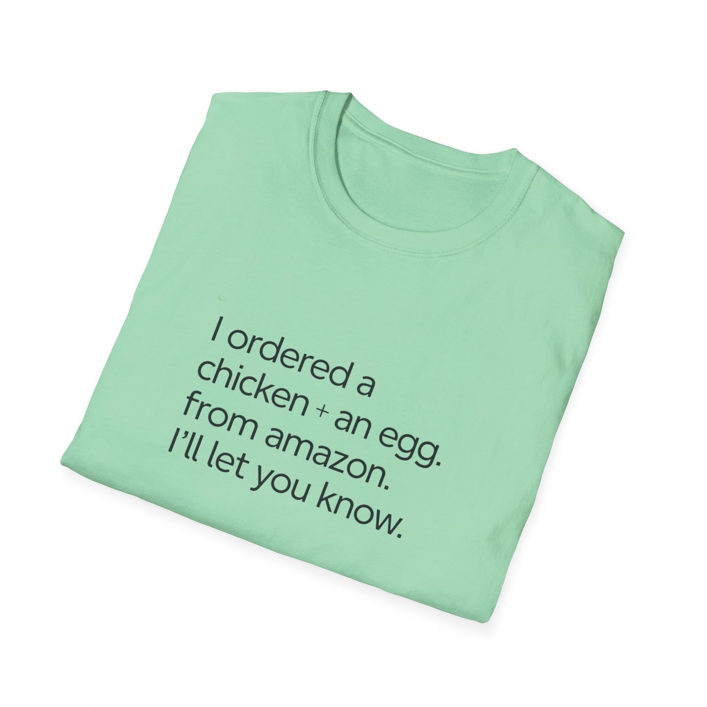 Funny Chicken & Egg Unisex Softstyle T-Shirt - Perfect Gift for Food Lovers