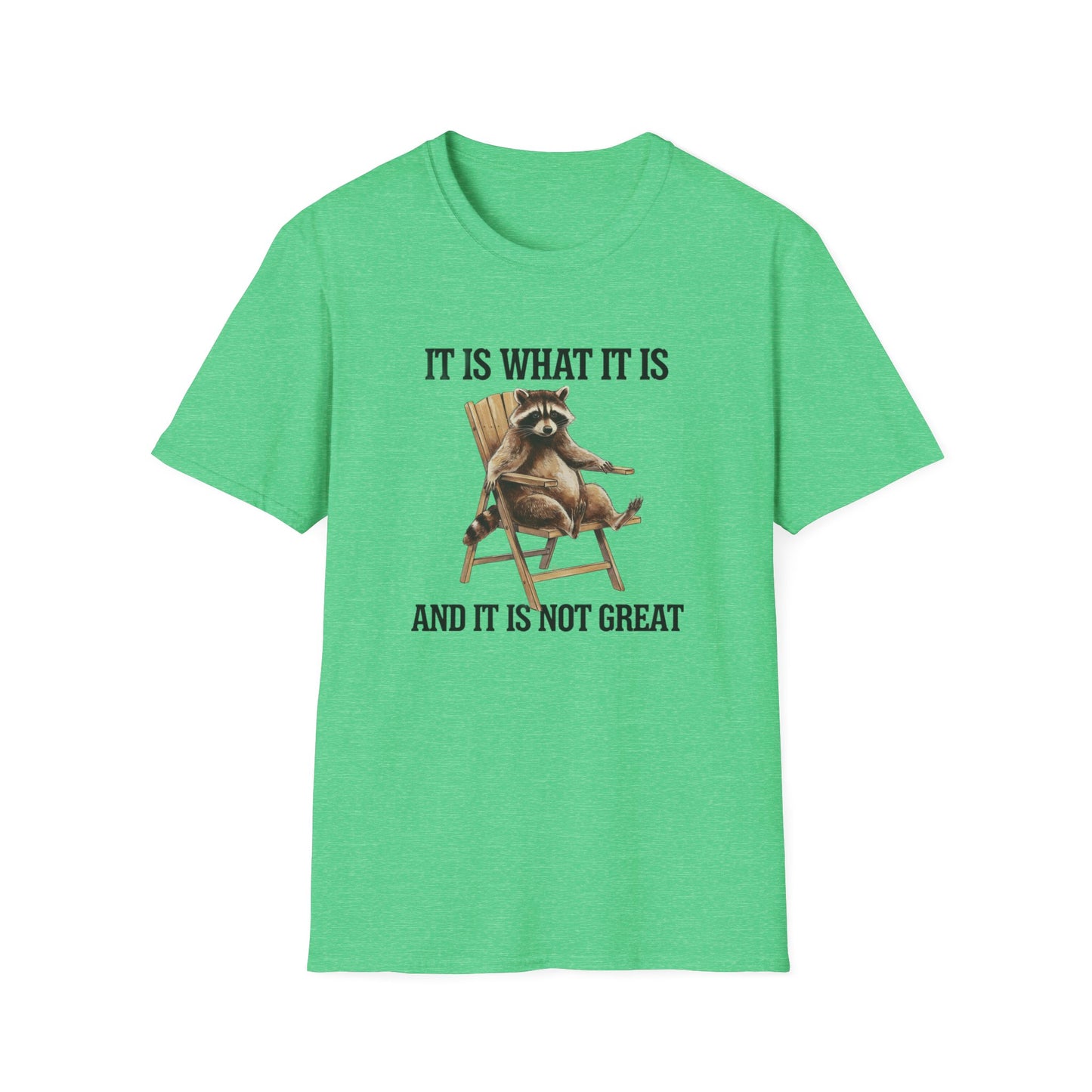 Funny Raccoon T-Shirt, Humorous Unisex Tee, Casual Wear, Gift for Friends, Relaxed Style, Everyday Humor, Animal Lover Shirt