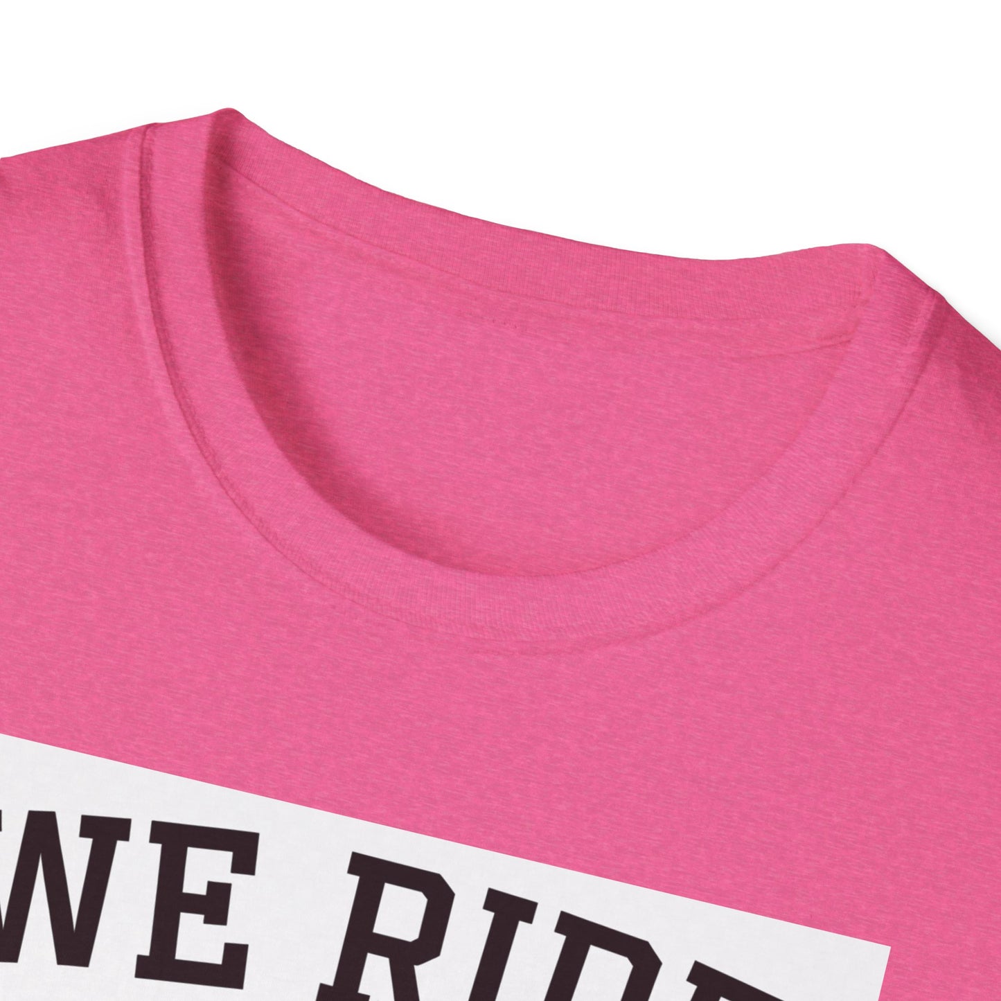 We Ride at Dawn Unisex Softstyle T-Shirt - Perfect for Lawn Care Enthusiasts
