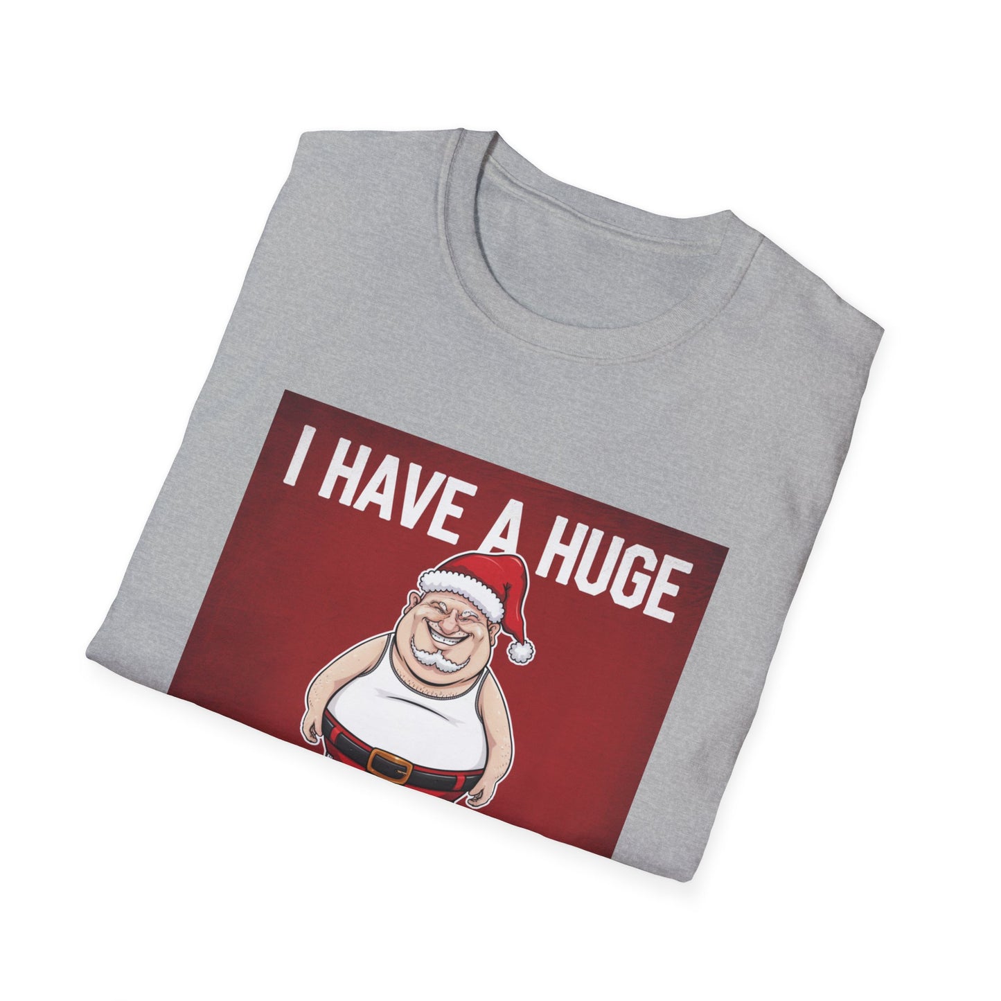 Festive Humor Unisex Softstyle T-Shirt, Funny Christmas Gift, Holiday Apparel, Santa Graphic Tee, Gifts for Him and Her