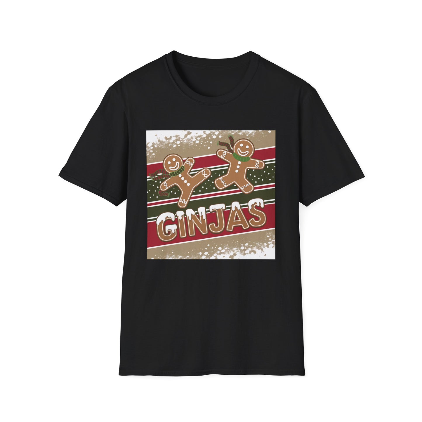 Festive Gingerbread Unisex T-Shirt, Holiday Tee, Christmas Gift, Cozy Shirt, Winter Apparel, Fun Gift Idea
