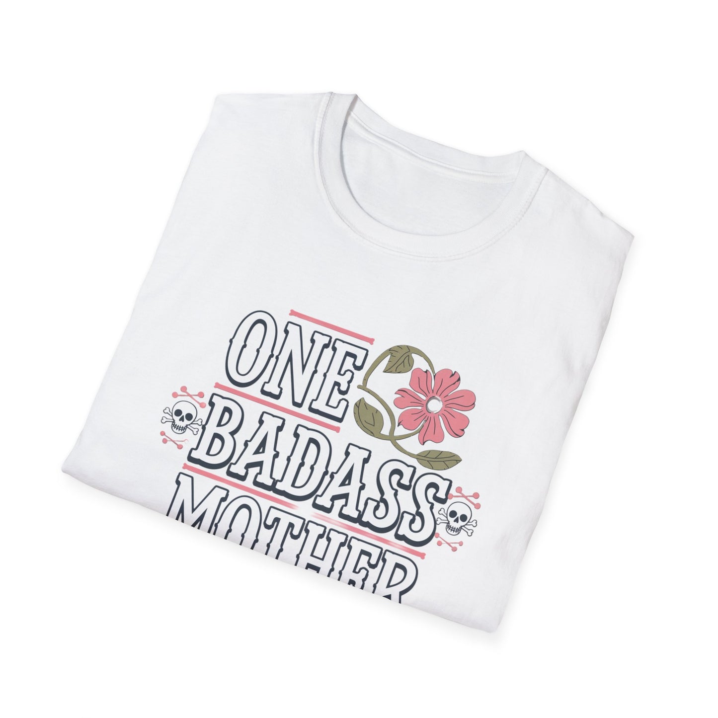 One Badass Mother Unisex Softstyle T-Shirt, Mother's Day Gift, Funny Mom Tee, Casual Wear, Mom Humor Shirt, Gift for Mom