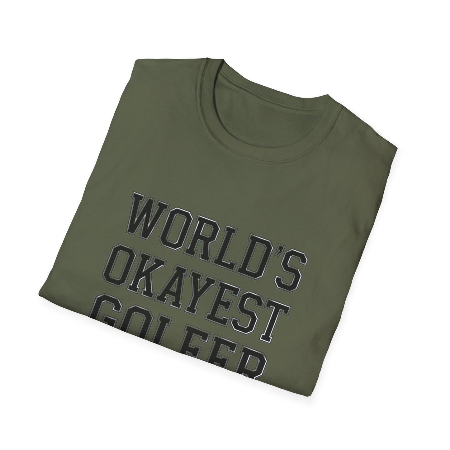 World's Okayest Golfer Unisex Softstyle T-Shirt - Fun Golf Gift for Enthusiasts