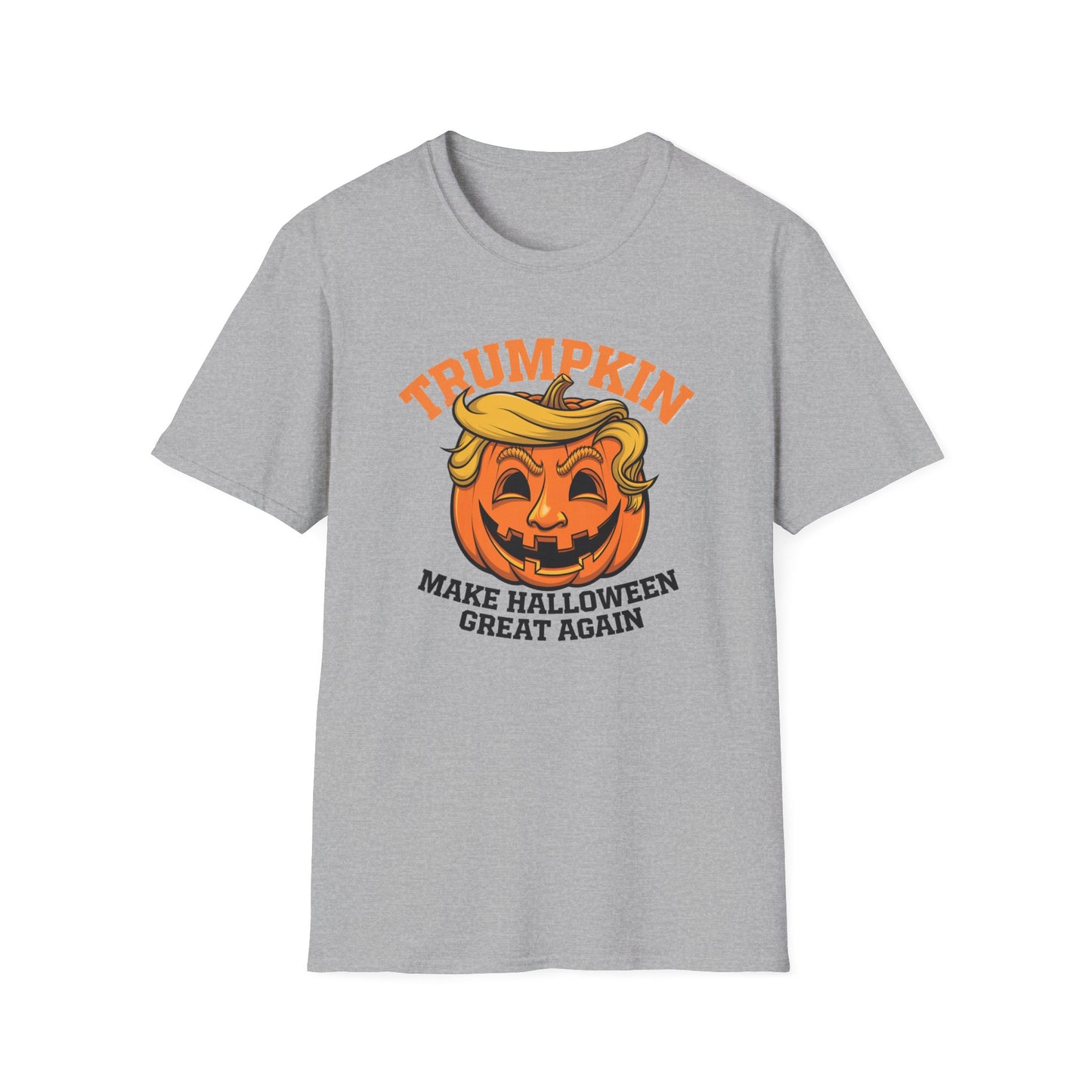 Halloween Trumpkin T-Shirt - Unisex Softstyle Tee for Fall Festivities, Party Attire, Gag Gift, Trick or Treat, Spooky Season